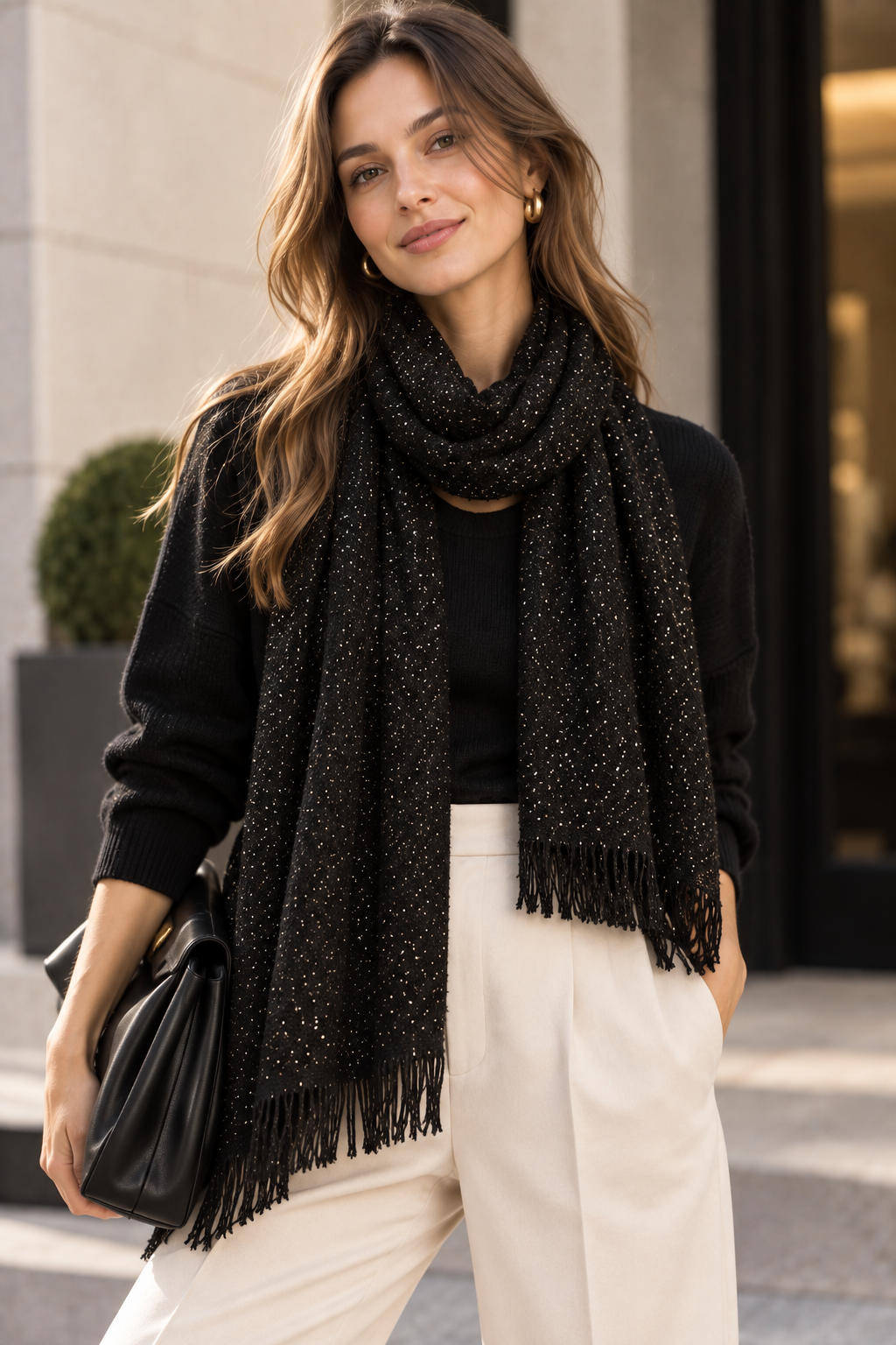 Soft Sparkle Scarf GAO-4366