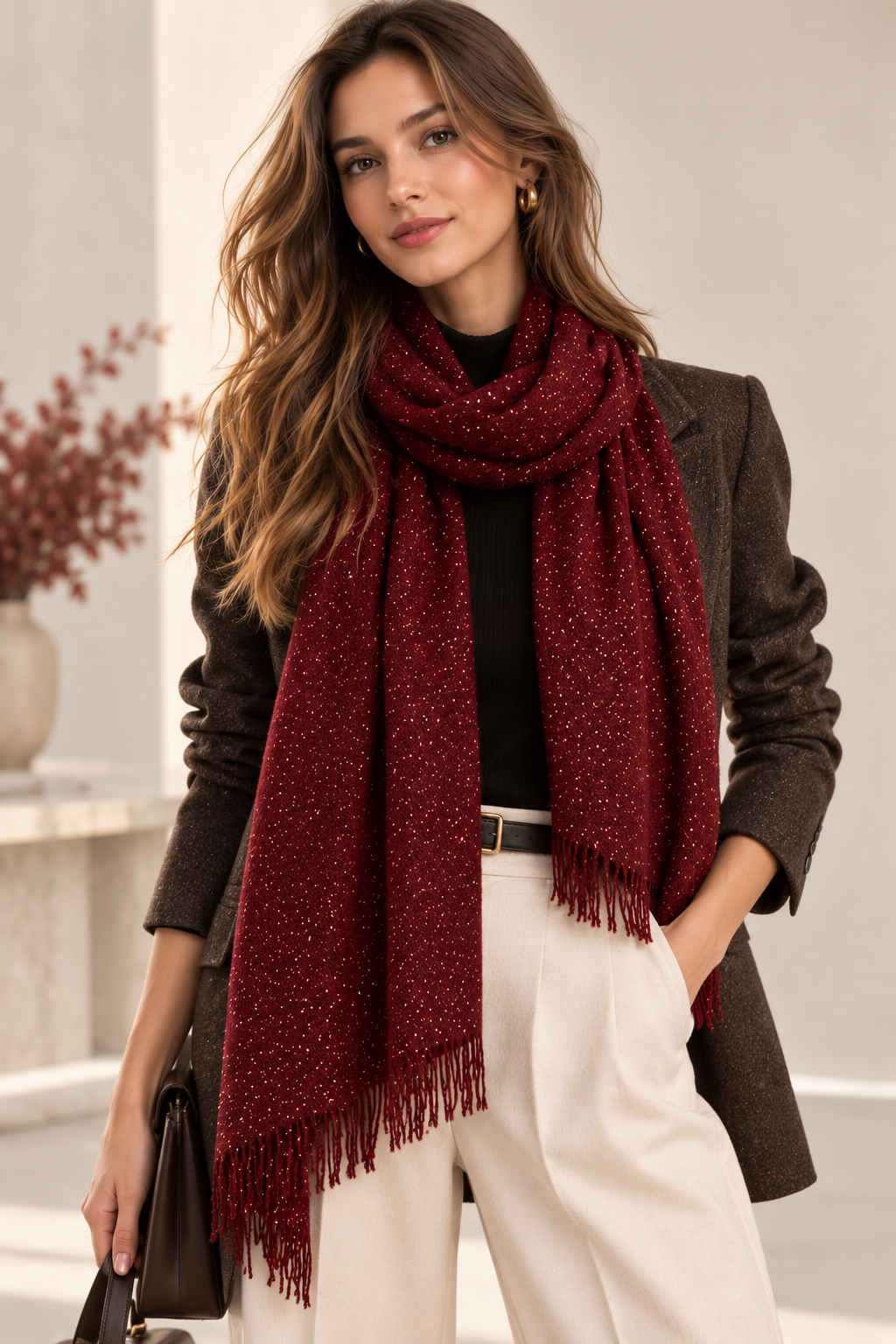 Soft Sparkle Scarf GAO-4366