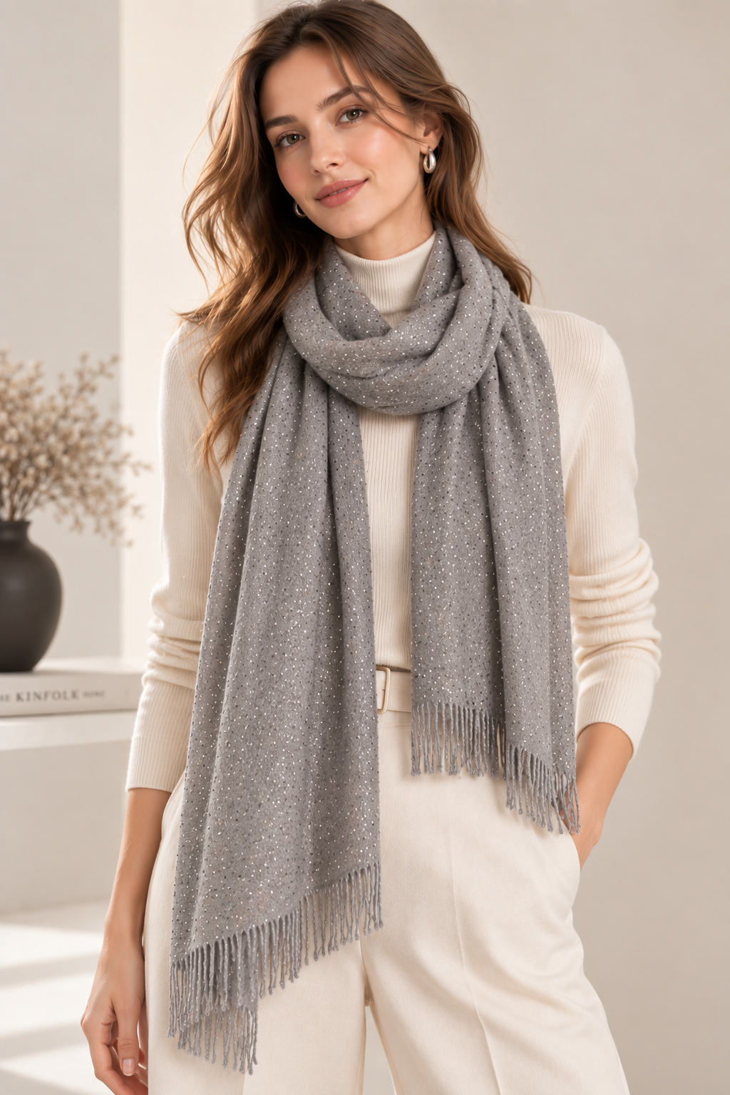 Soft Sparkle Scarf GAO-4366