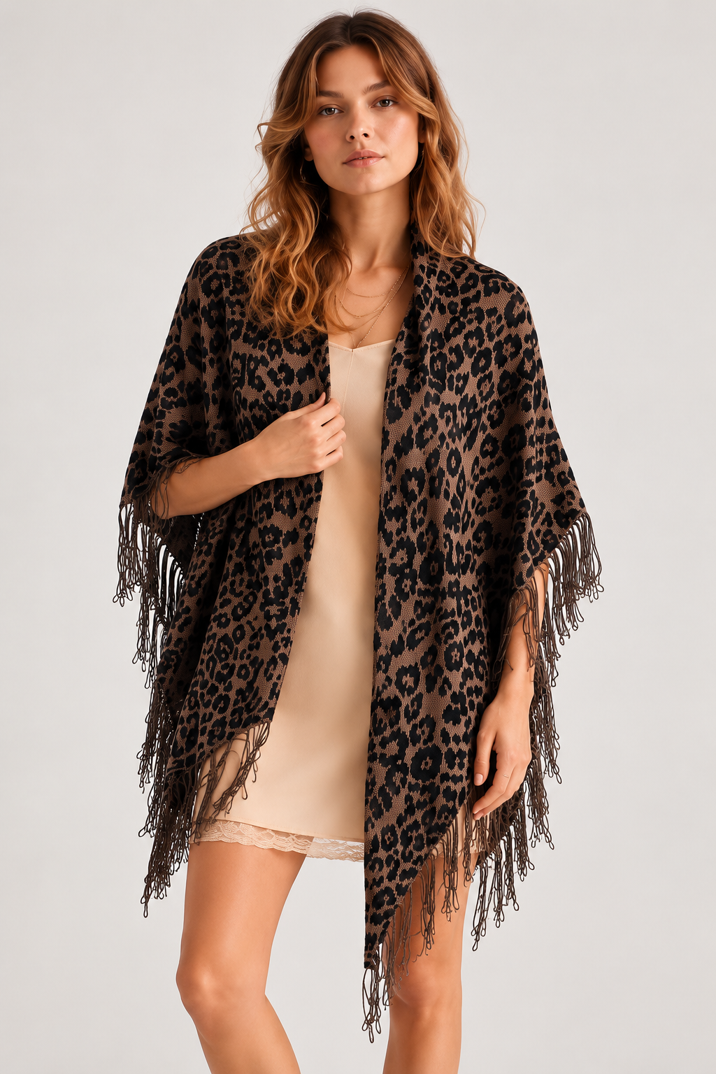 Leopard Triangle Shawl GAS-4365
