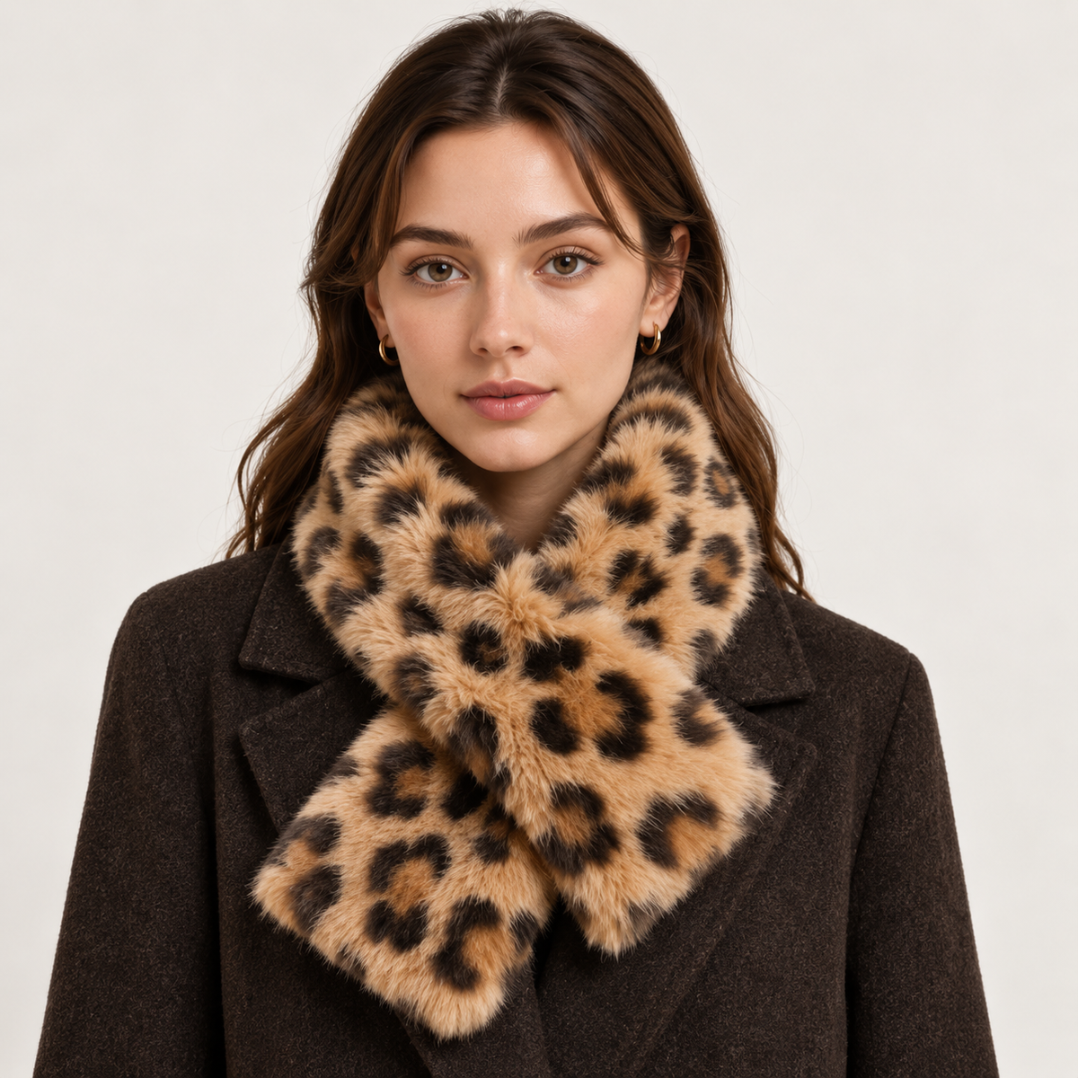 Leopard Faux Fur Scarf GAS-4367