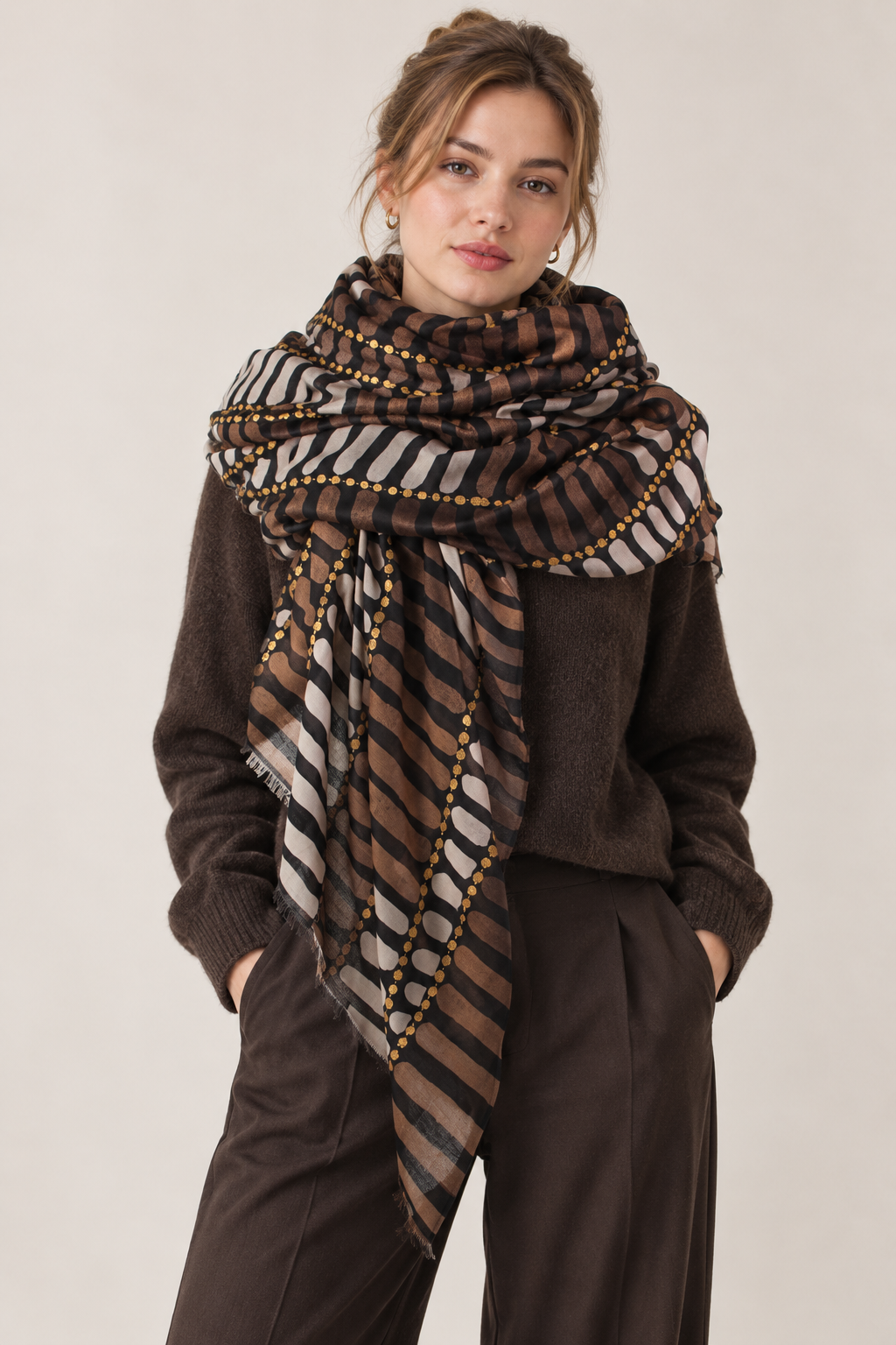 Geometric Print Scarf GPO-4359