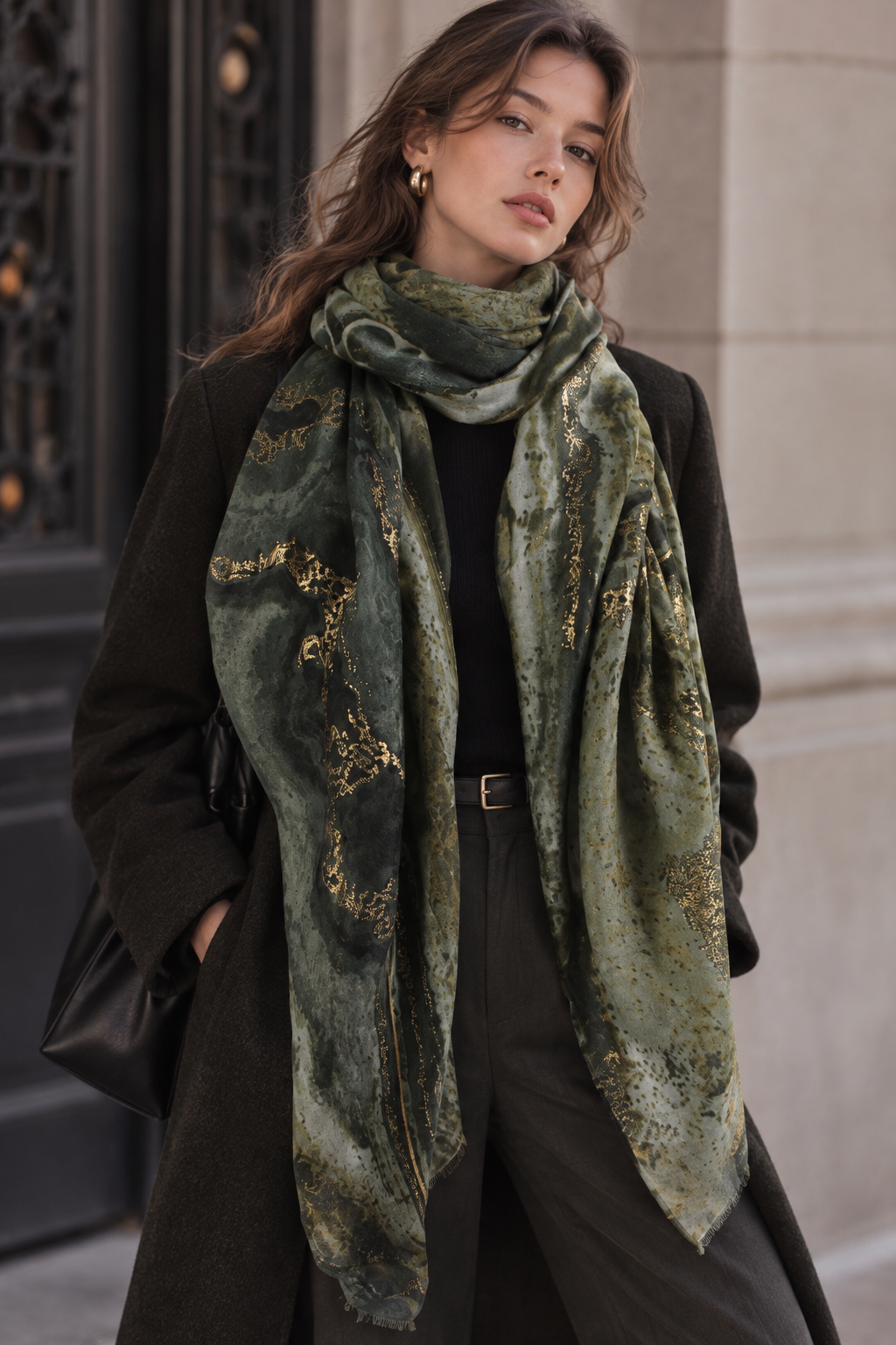 Marble Print Scarf GPO-4361