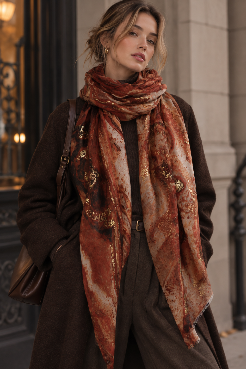 Marble Print Scarf GPO-4361