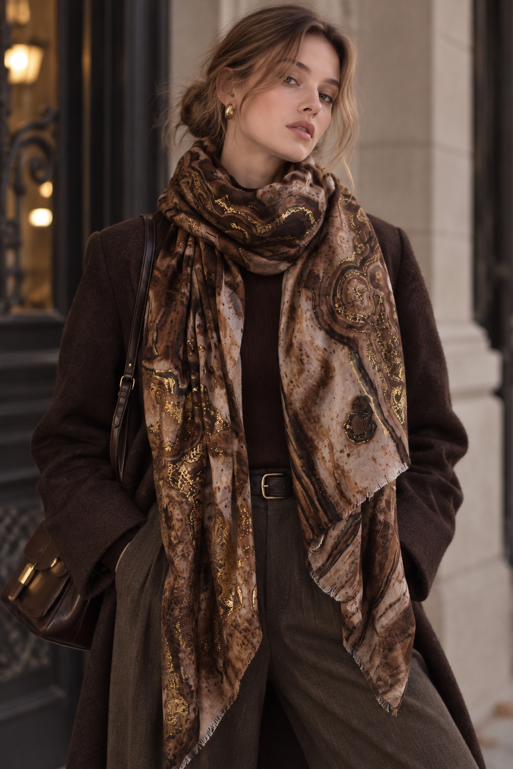 Marble Print Scarf GPO-4361