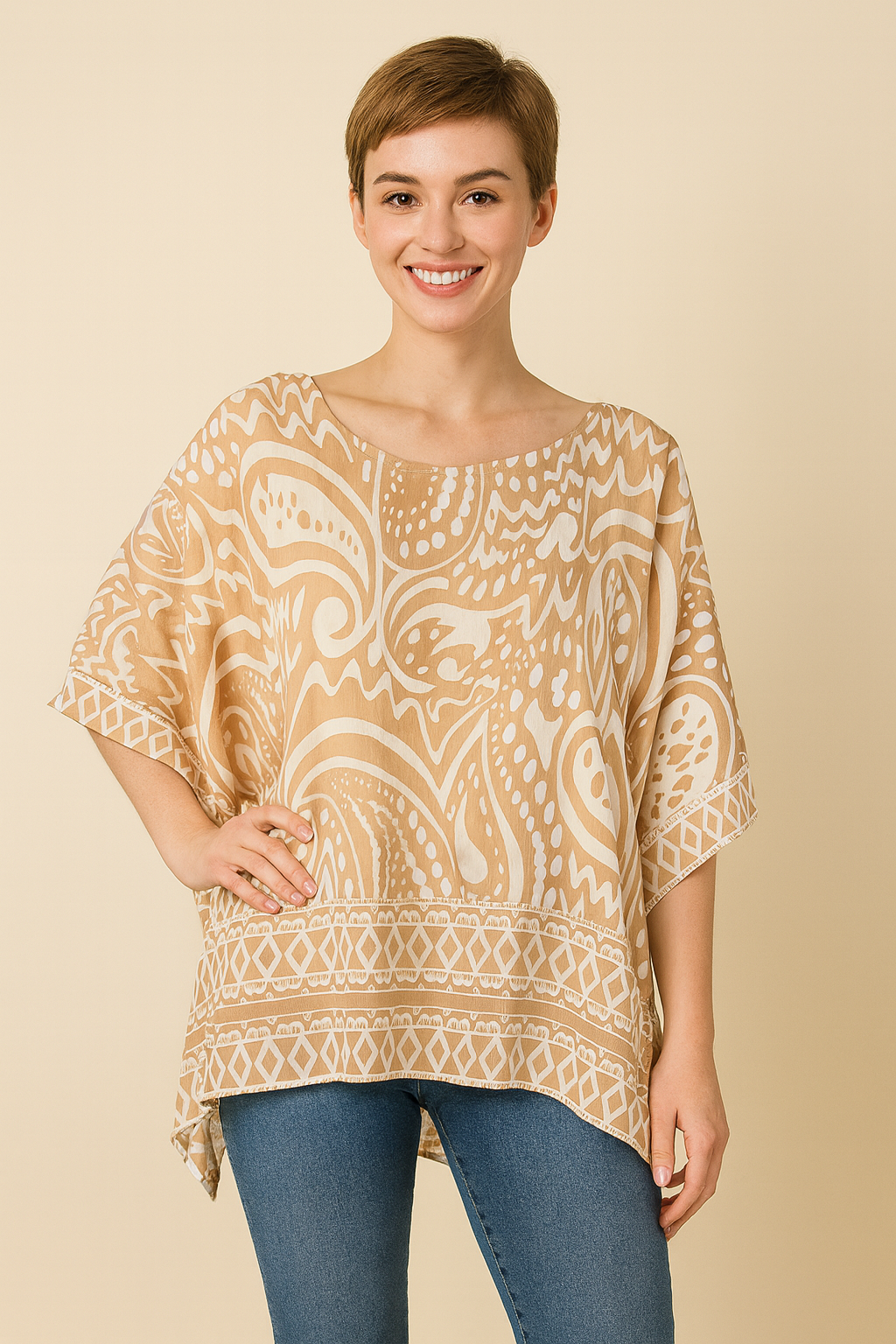 Printed Flow Top-GPP-4338