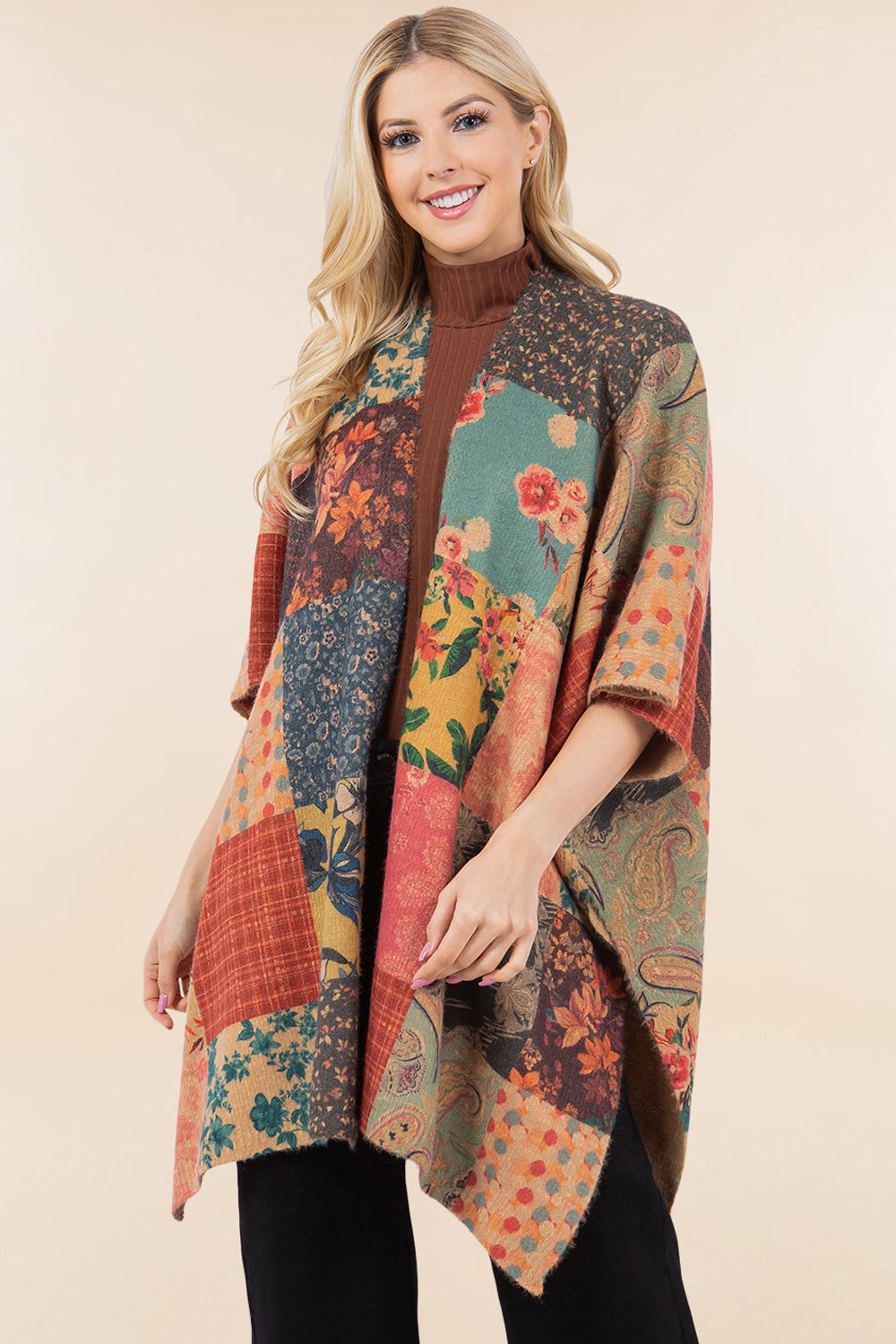 KA-4286 Patchwork Design Kimono