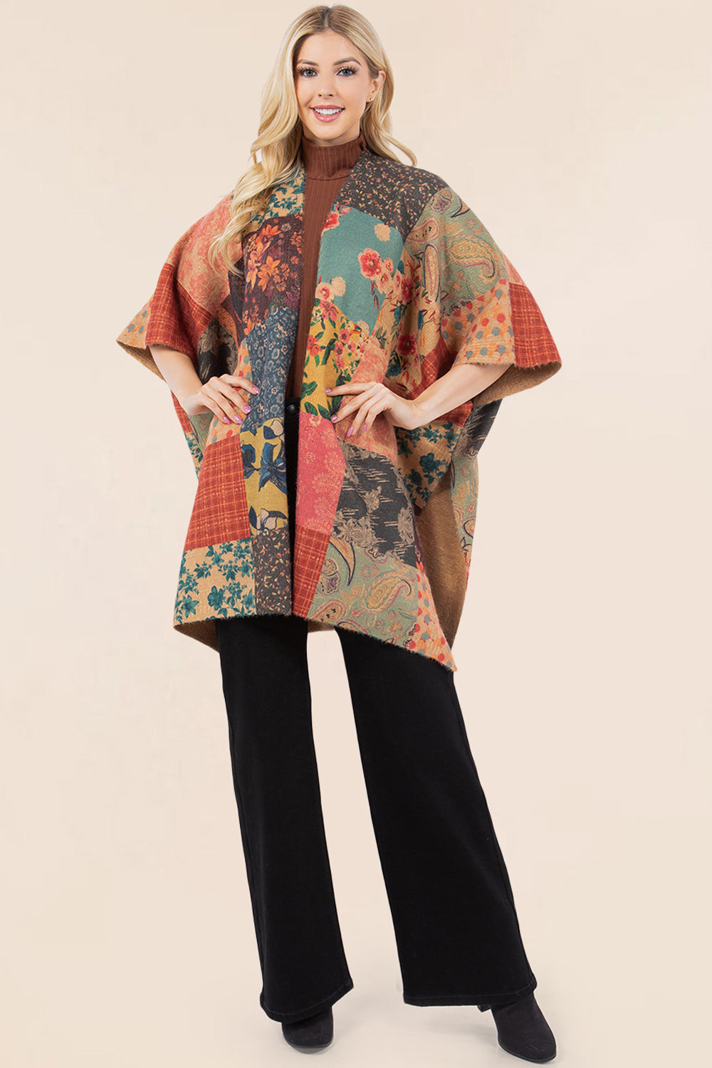 KA-4286 Patchwork Design Kimono