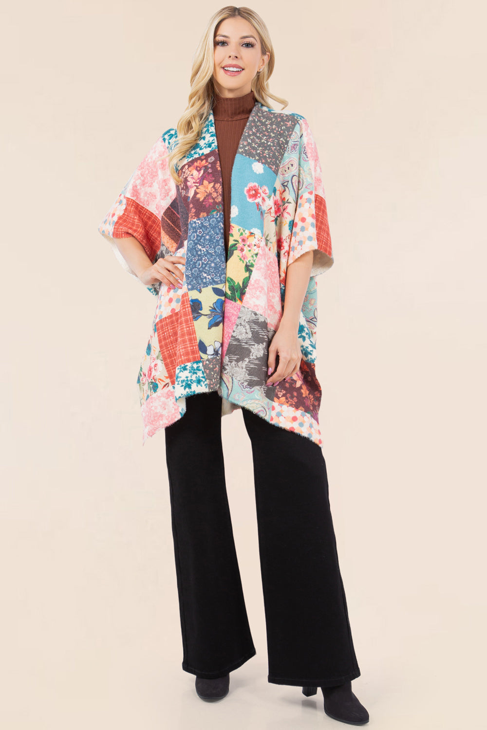 KA-4286 Patchwork Design Kimono