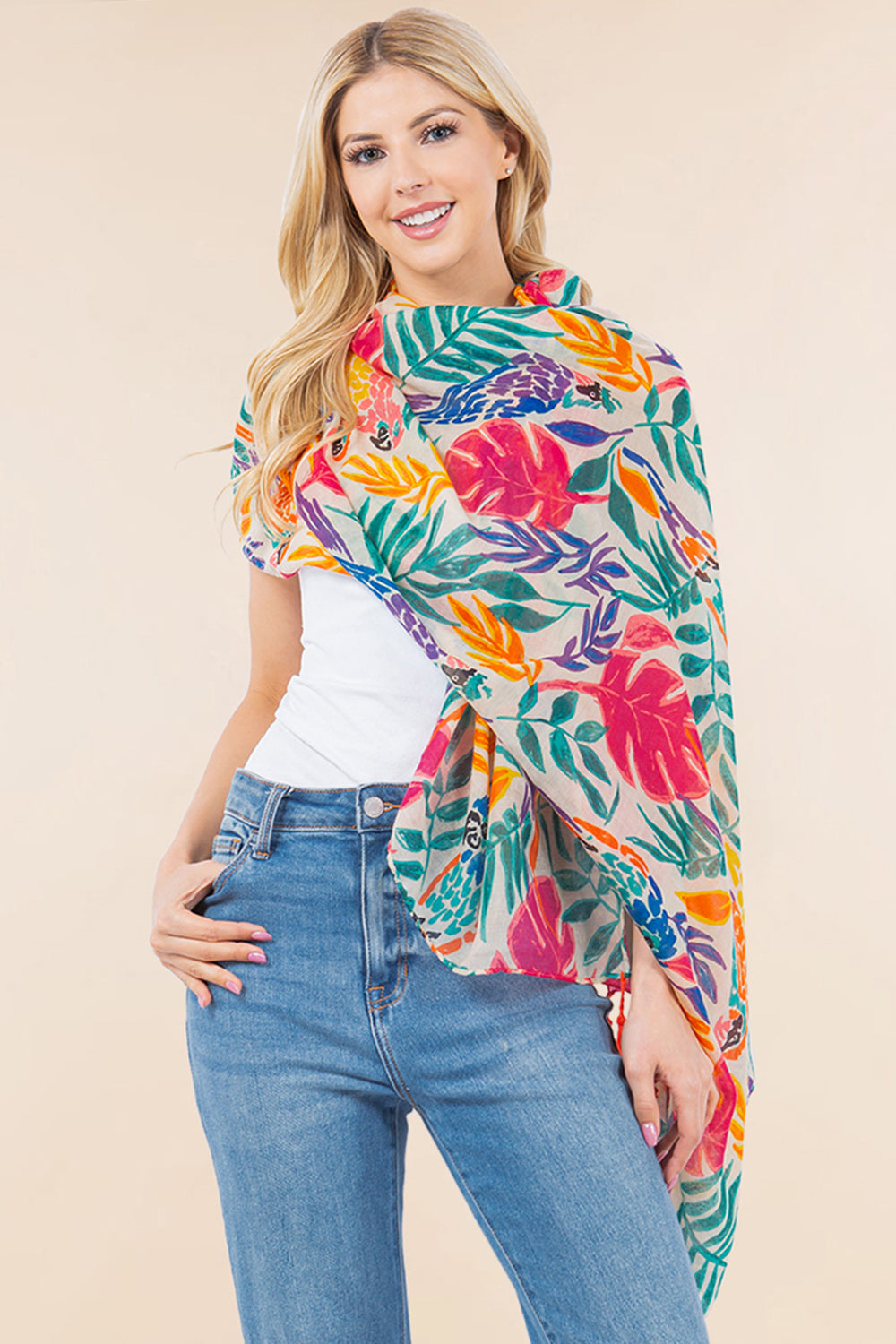 OP-4280 Fun Floral Scarf