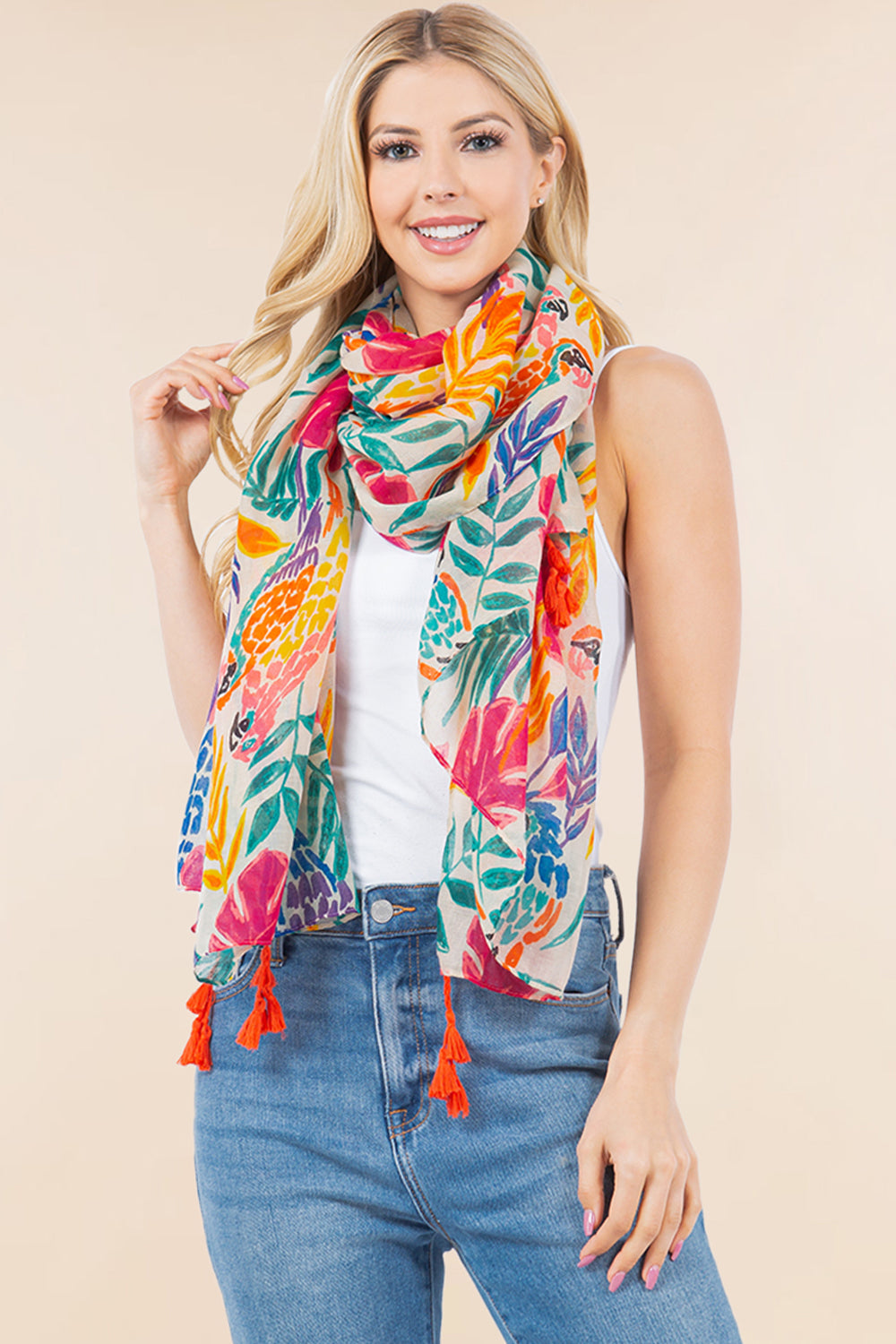 OP-4280 Fun Floral Scarf