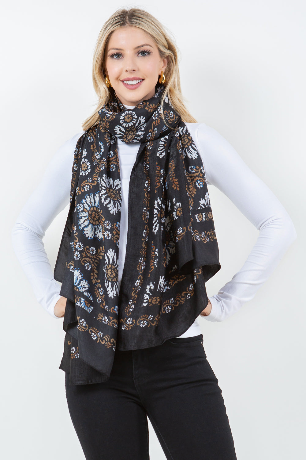 OP-4300 Floral Scarf