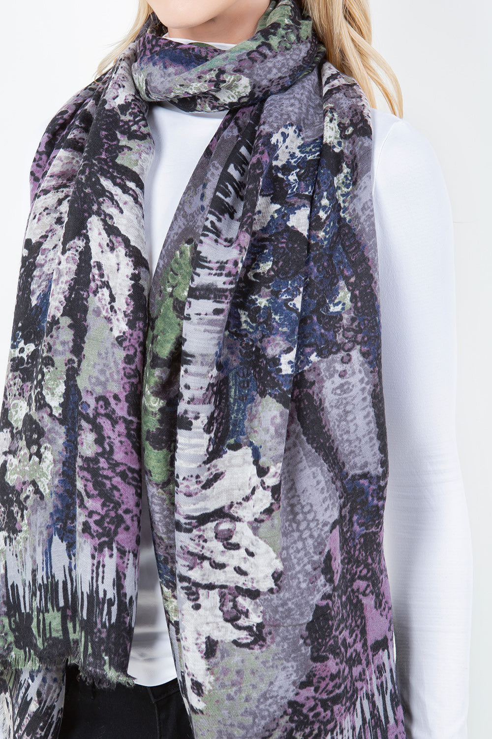 OP-4301 Abstract Floral Scarf