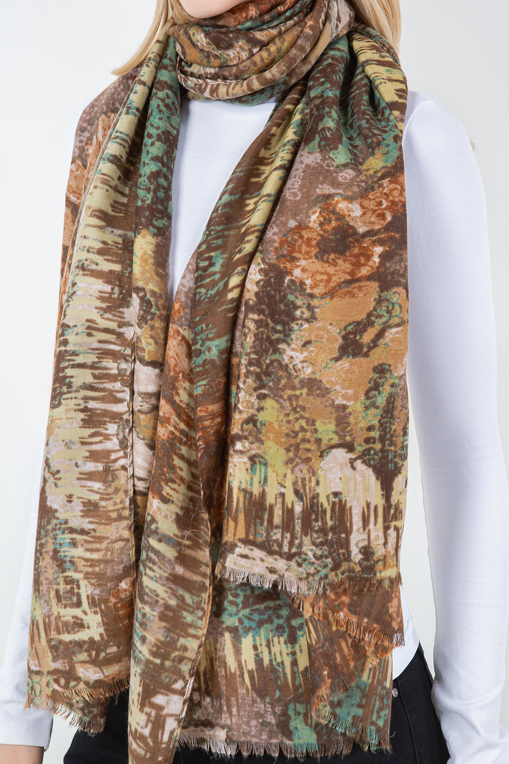 OP-4301 Abstract Floral Scarf