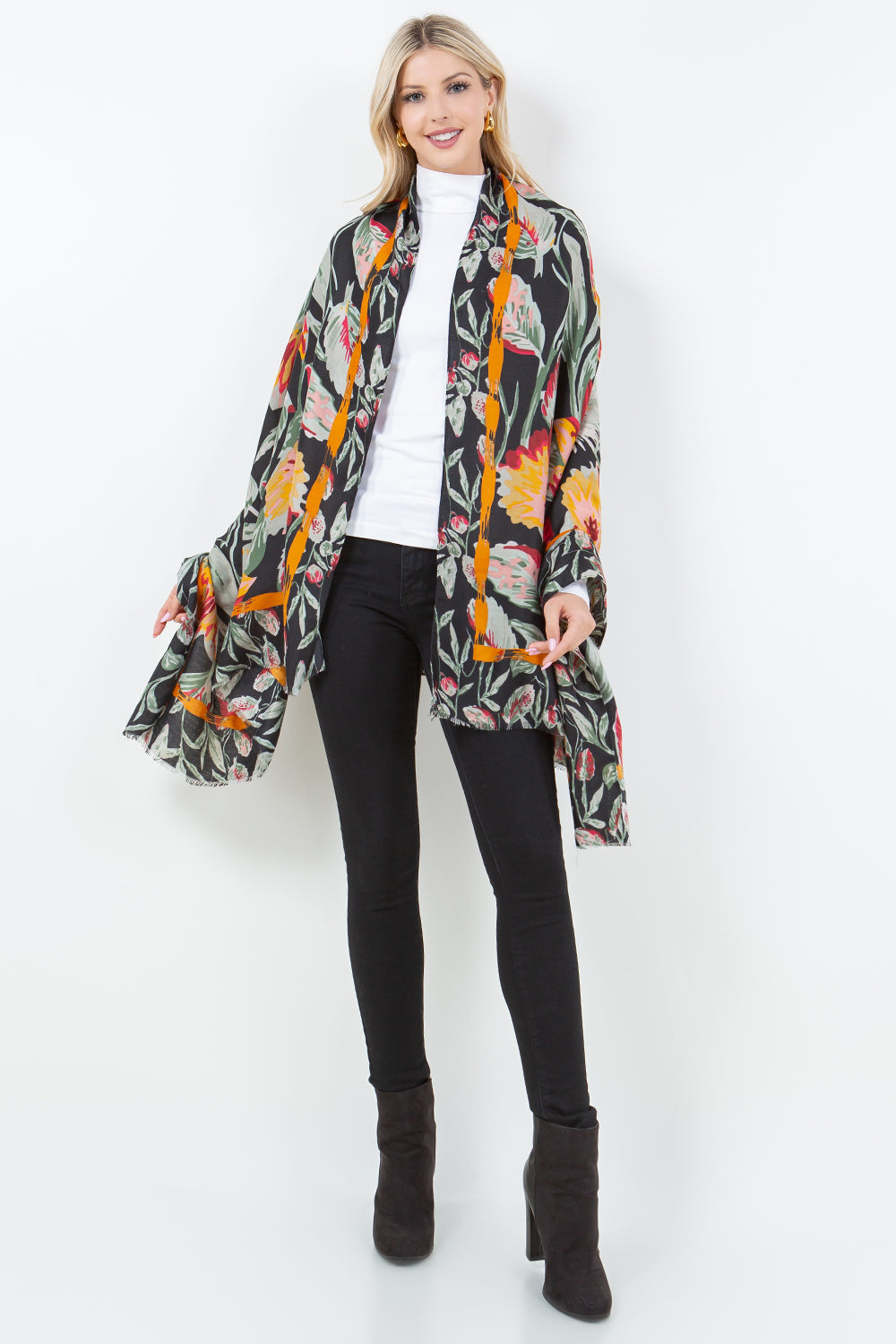 OP-4302 Big Floral Scarf