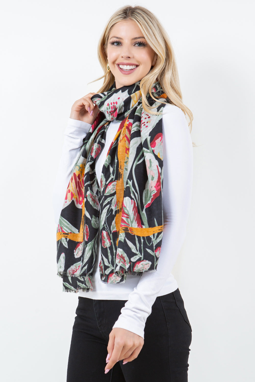 OP-4302 Big Floral Scarf