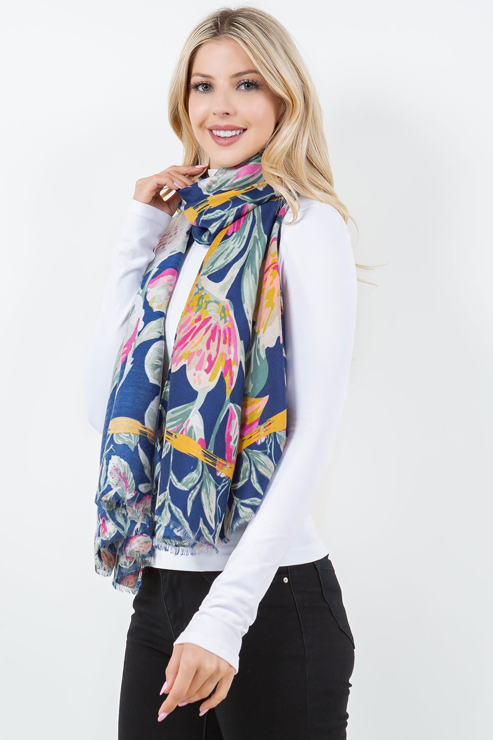 OP-4302 Big Floral Scarf