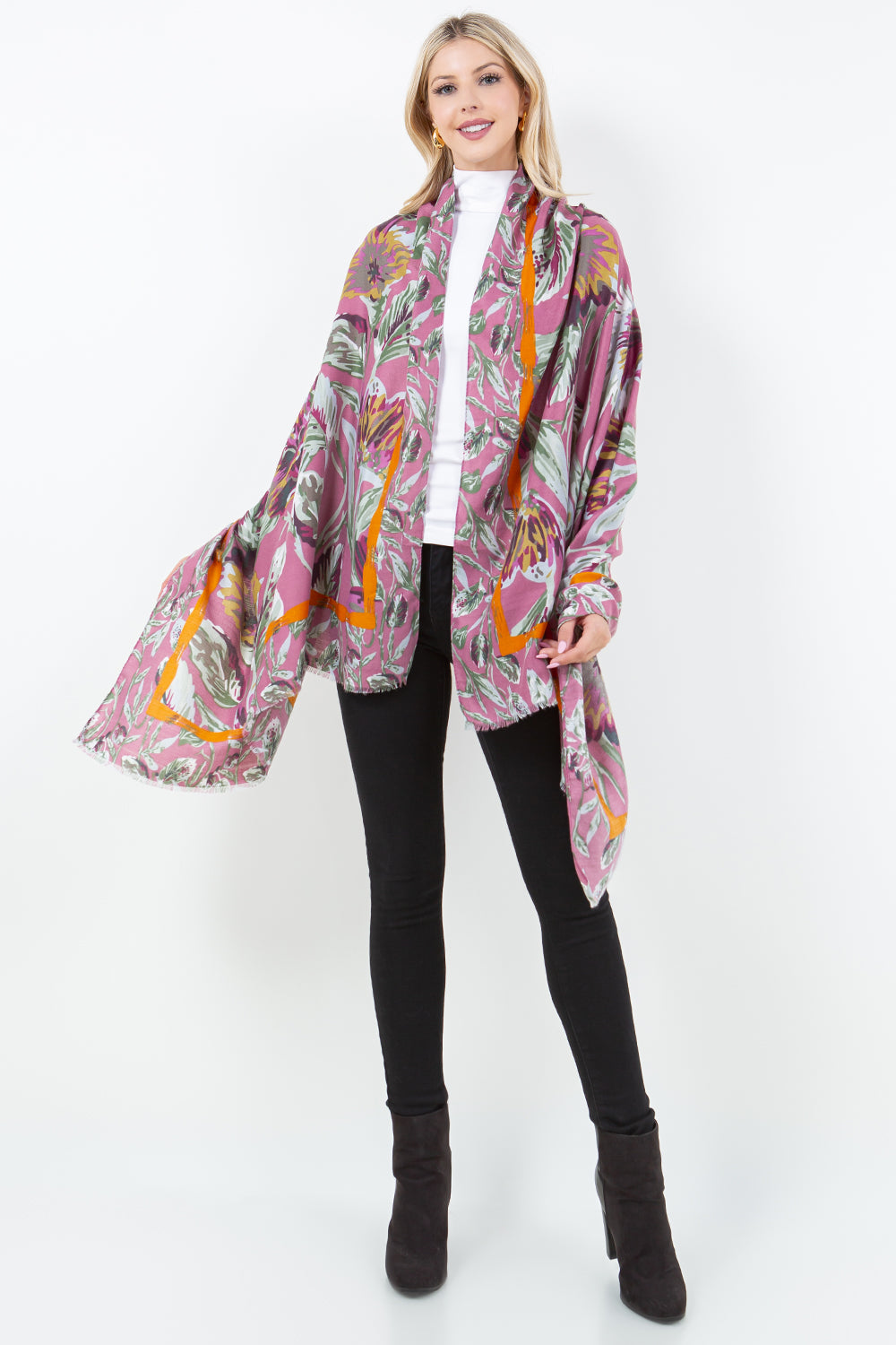 OP-4302 Big Floral Scarf