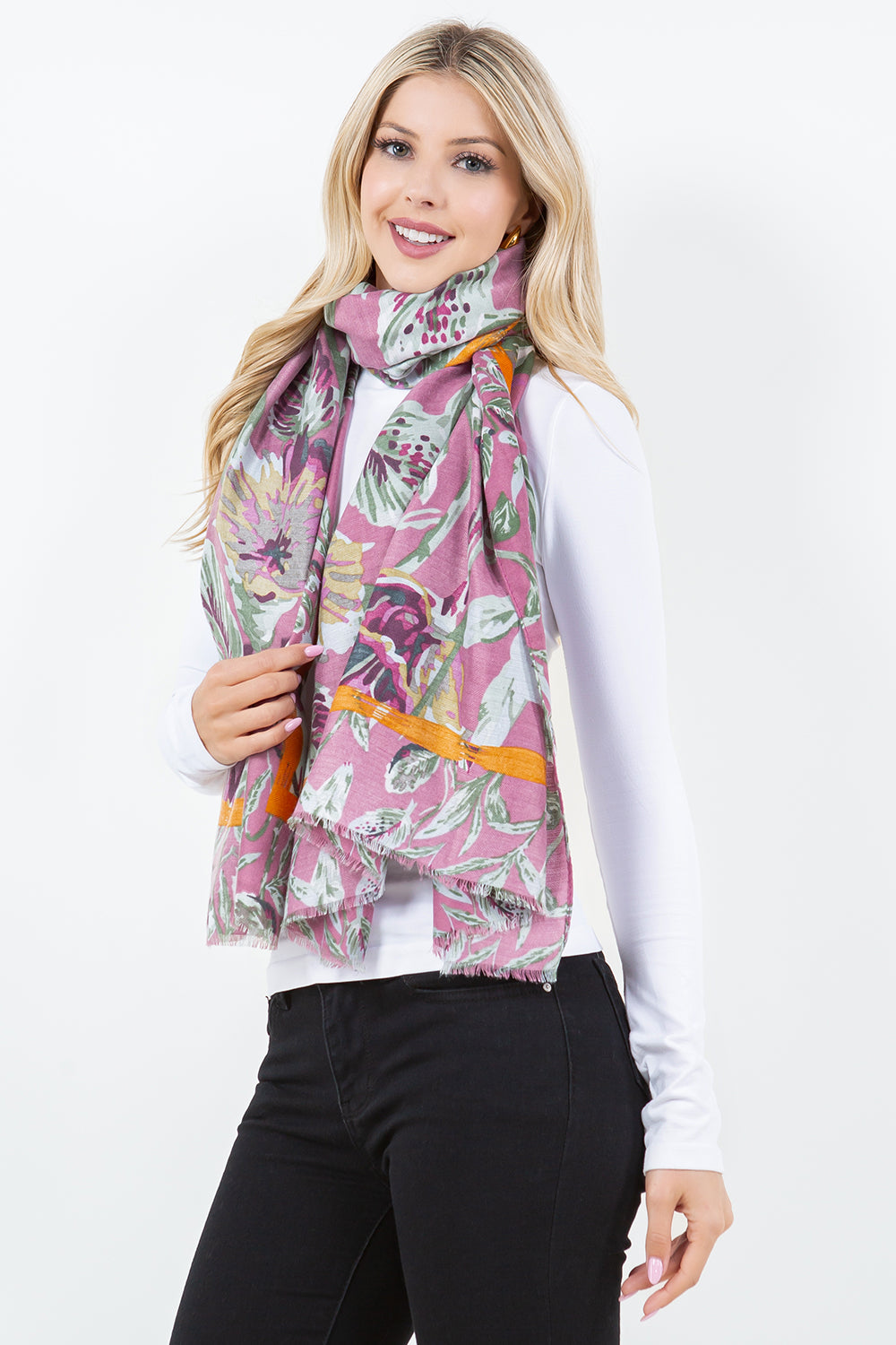 OP-4302 Big Floral Scarf