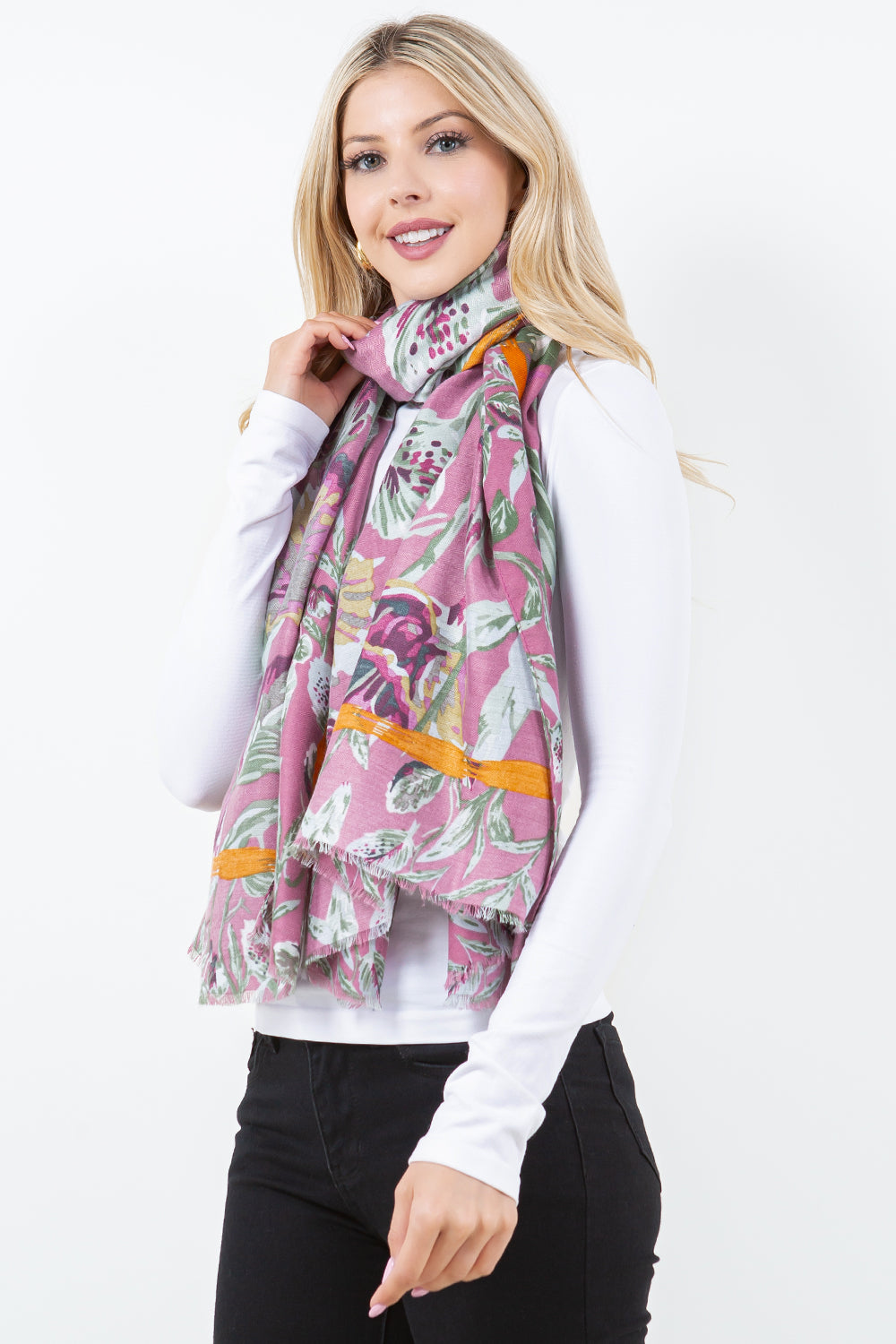 OP-4302 Floral Scarf