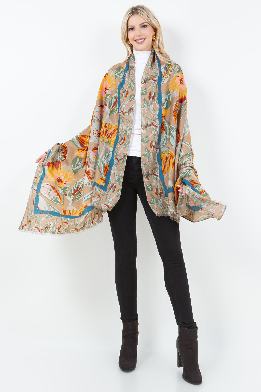 OP-4302 Floral Scarf