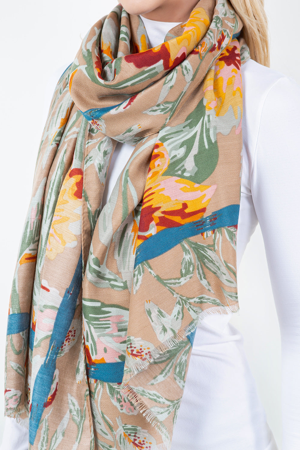 OP-4302 Big Floral Scarf