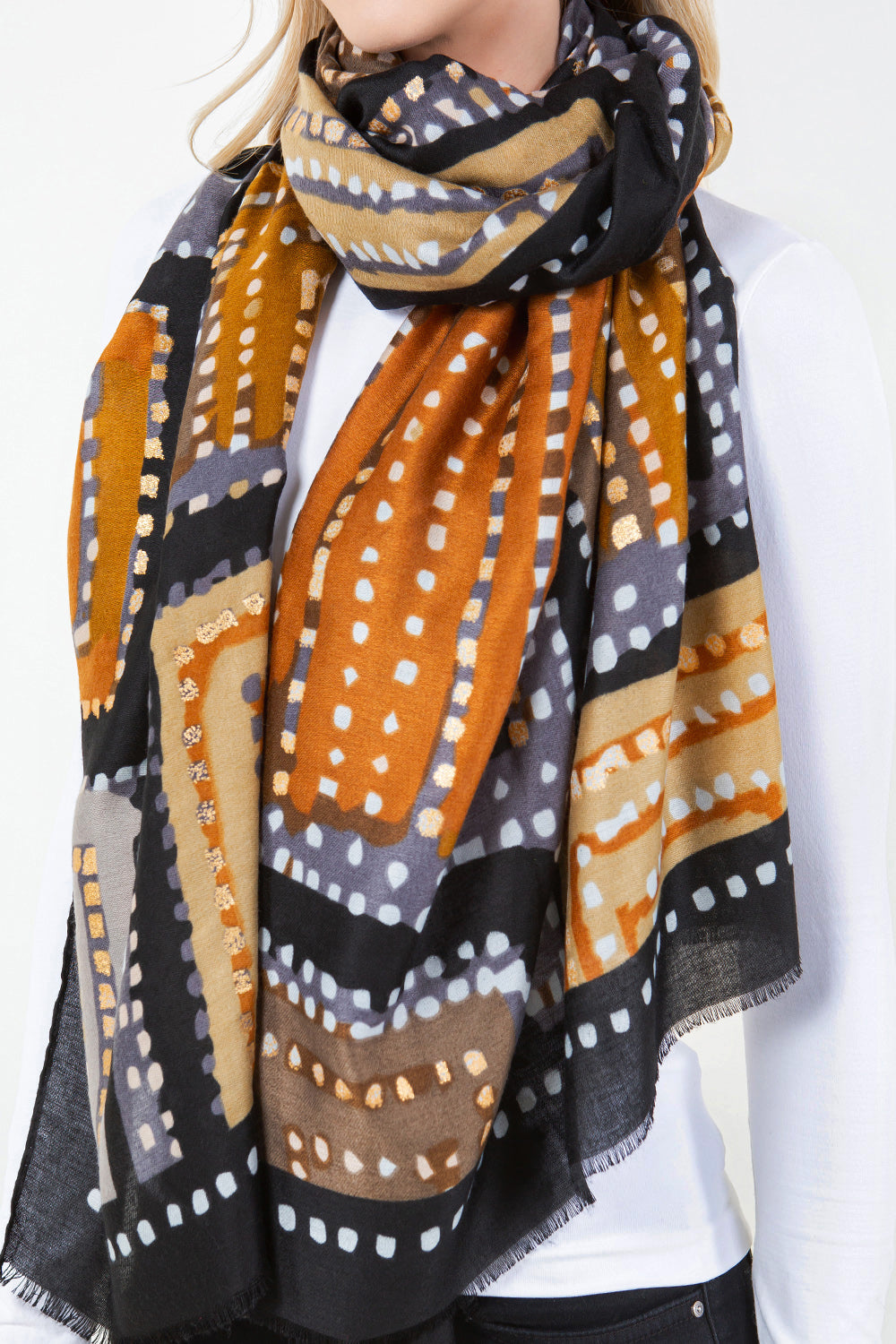 OP-4303 Geometric Design Scarf