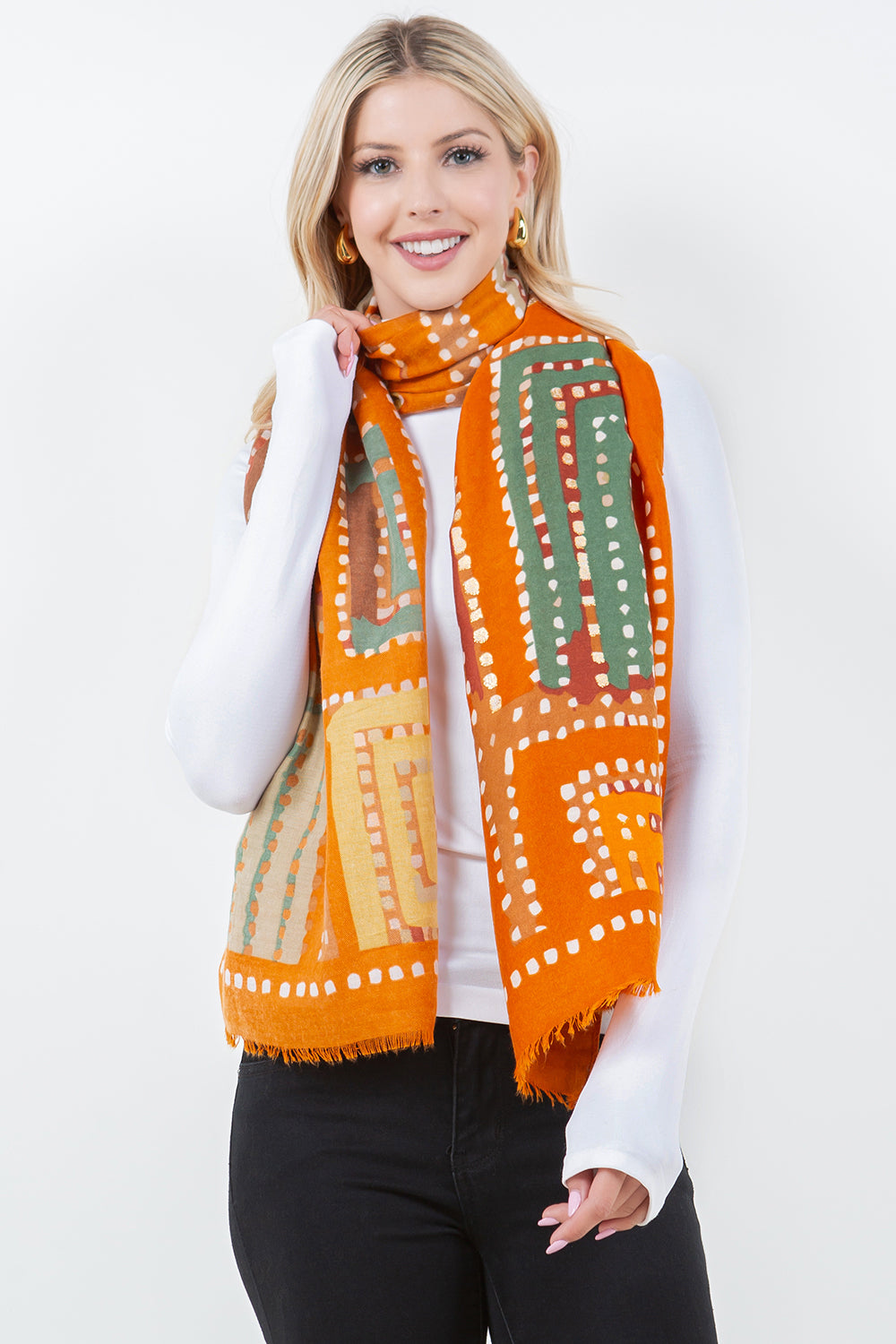 OP-4303 Geometric Design Scarf