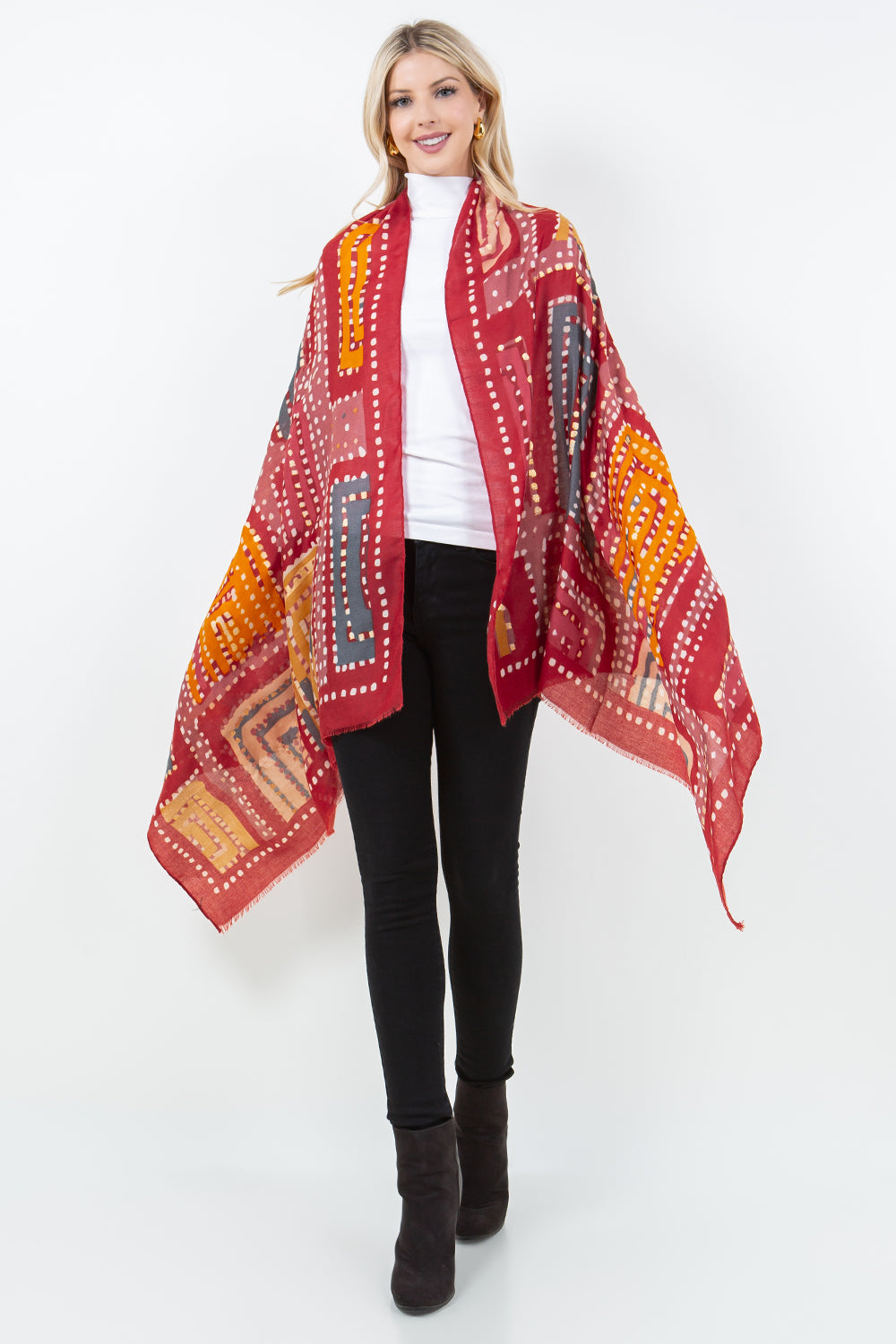 OP-4303 Geometric Design Scarf