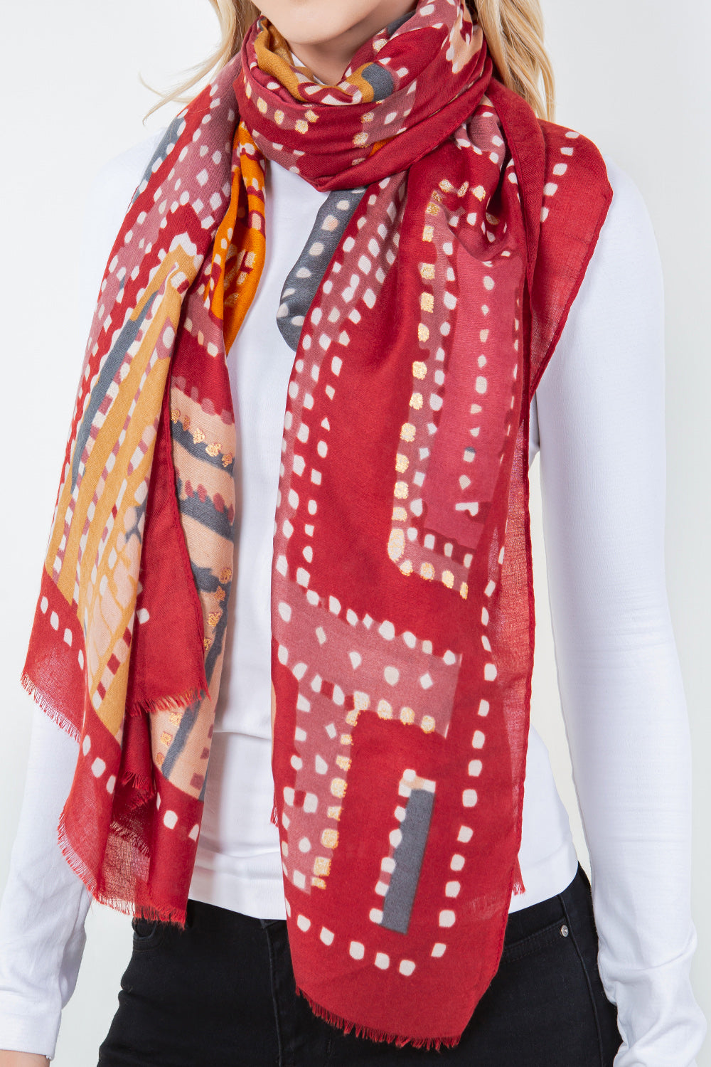 OP-4303 Geometric Design Scarf