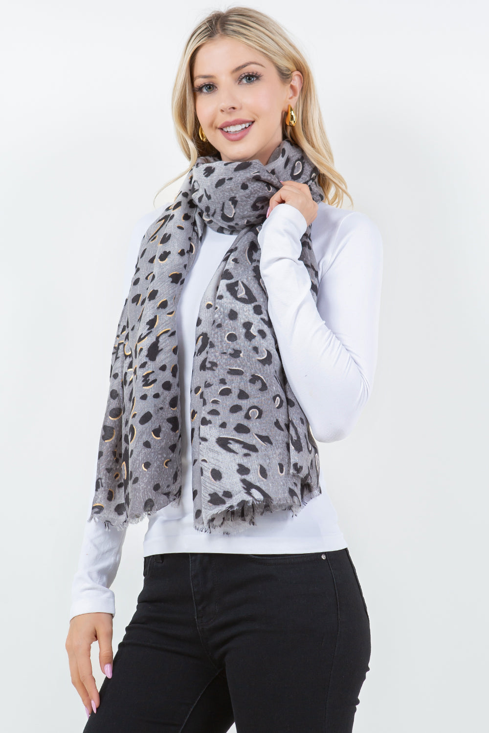 OP-4305 Leopard Design Scarf