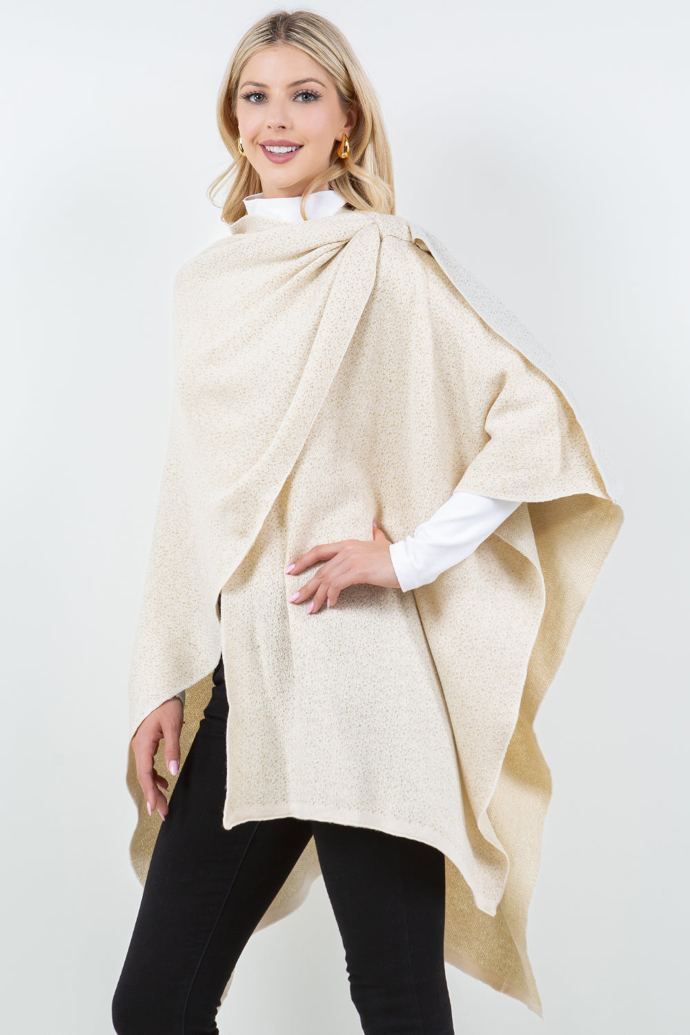 SH-4308 Metallic Shawl with Loop