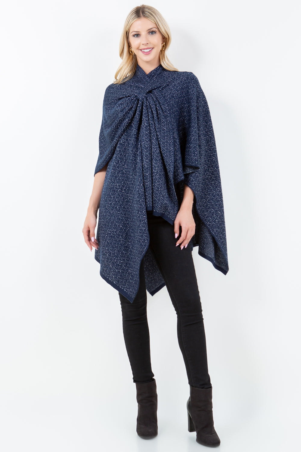 SH-4308 Metallic Shawl with Loop