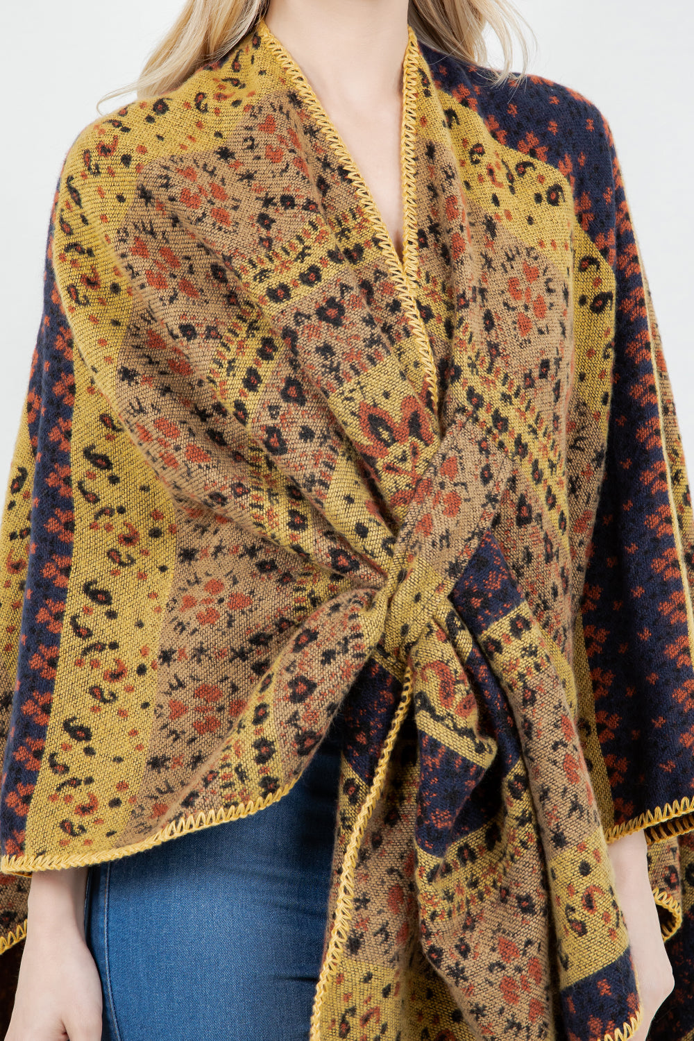 SH-4326 Floral Shawl with Loop