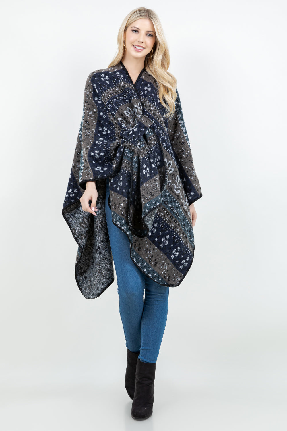SH-4326 Floral Shawl with Loop