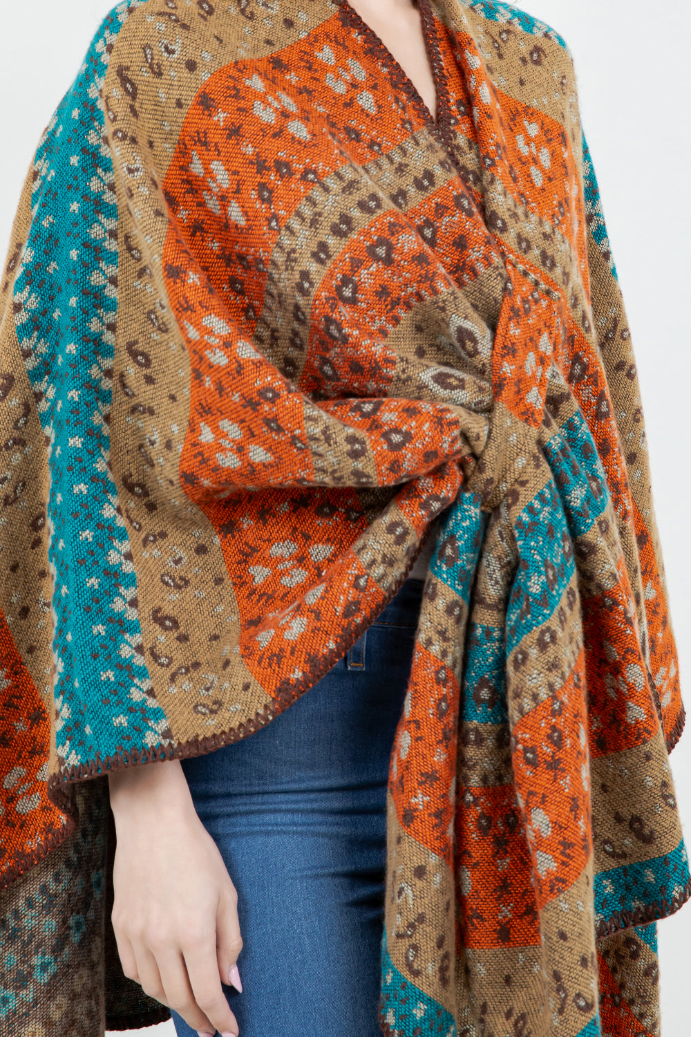 SH-4326 Floral Shawl with Loop