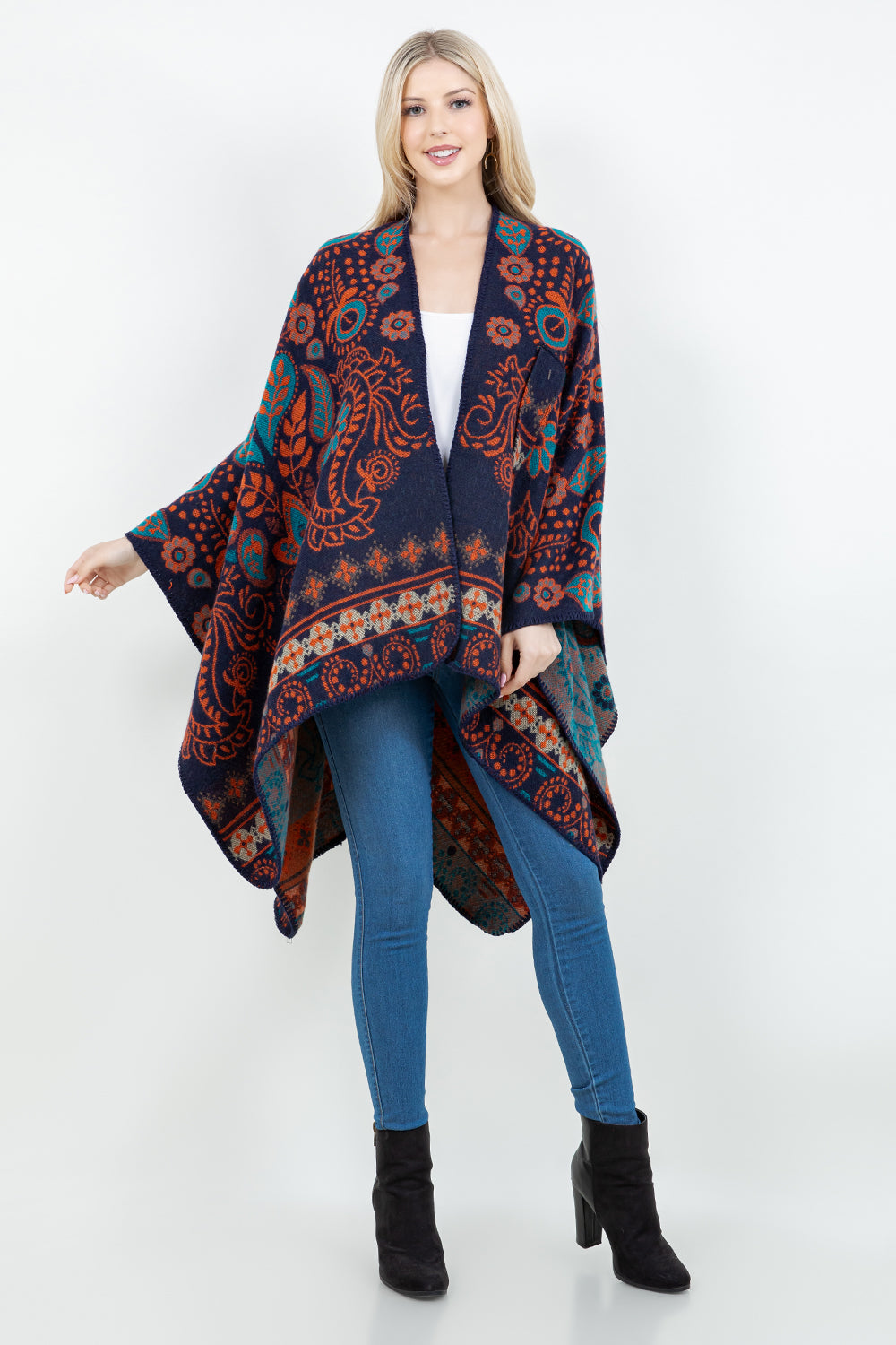 SH-4327 Fun Color Paisley Shawl