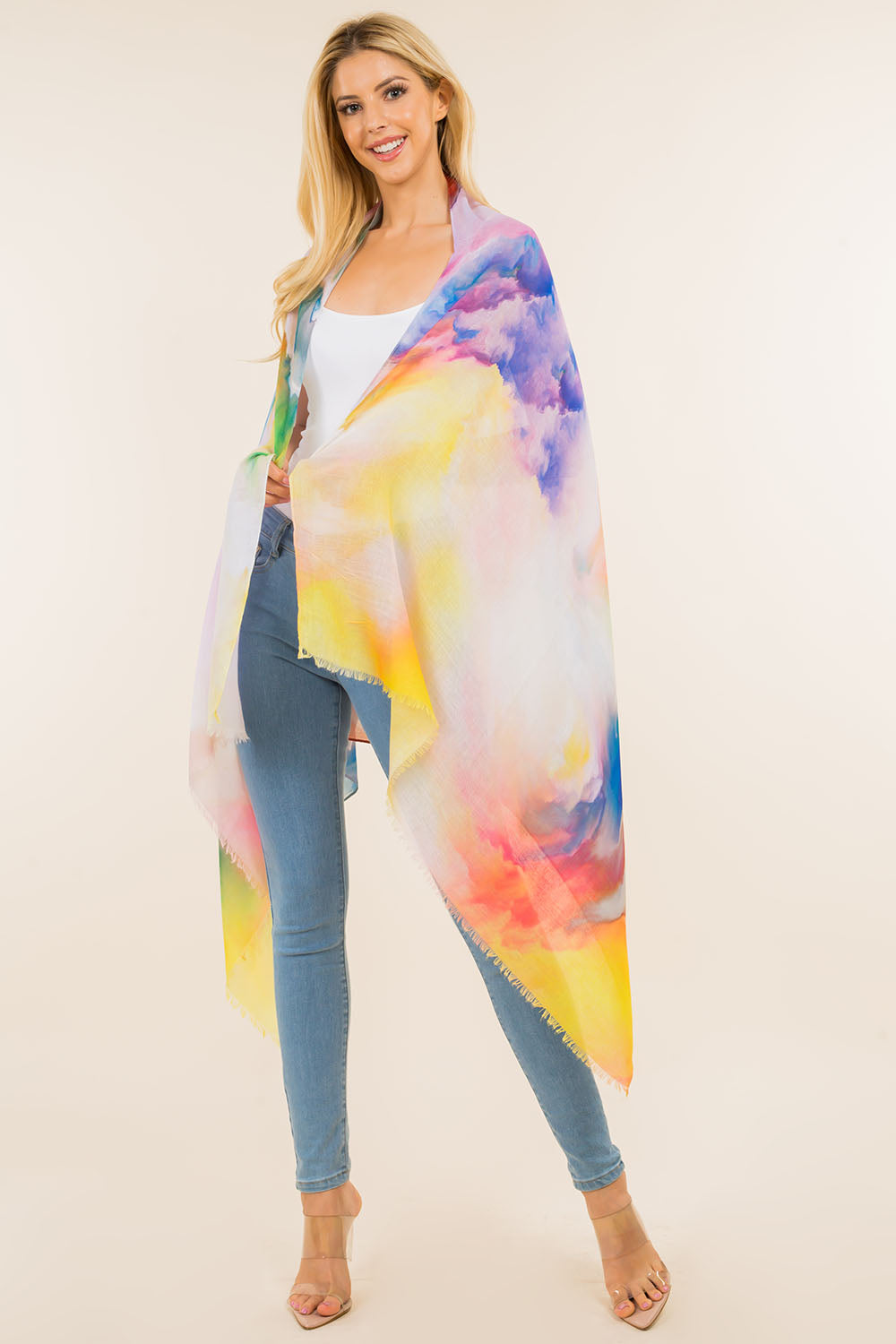 GPO-0002 multi color ombre scarf
