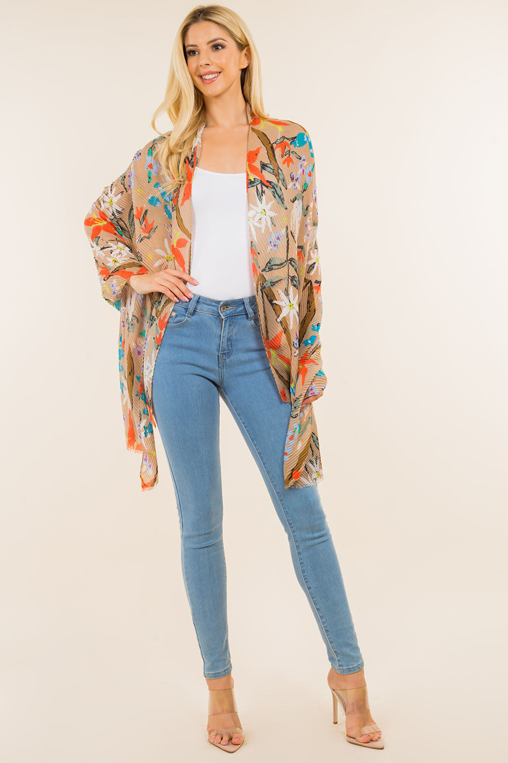GPO-4131 colorful floral design scarf