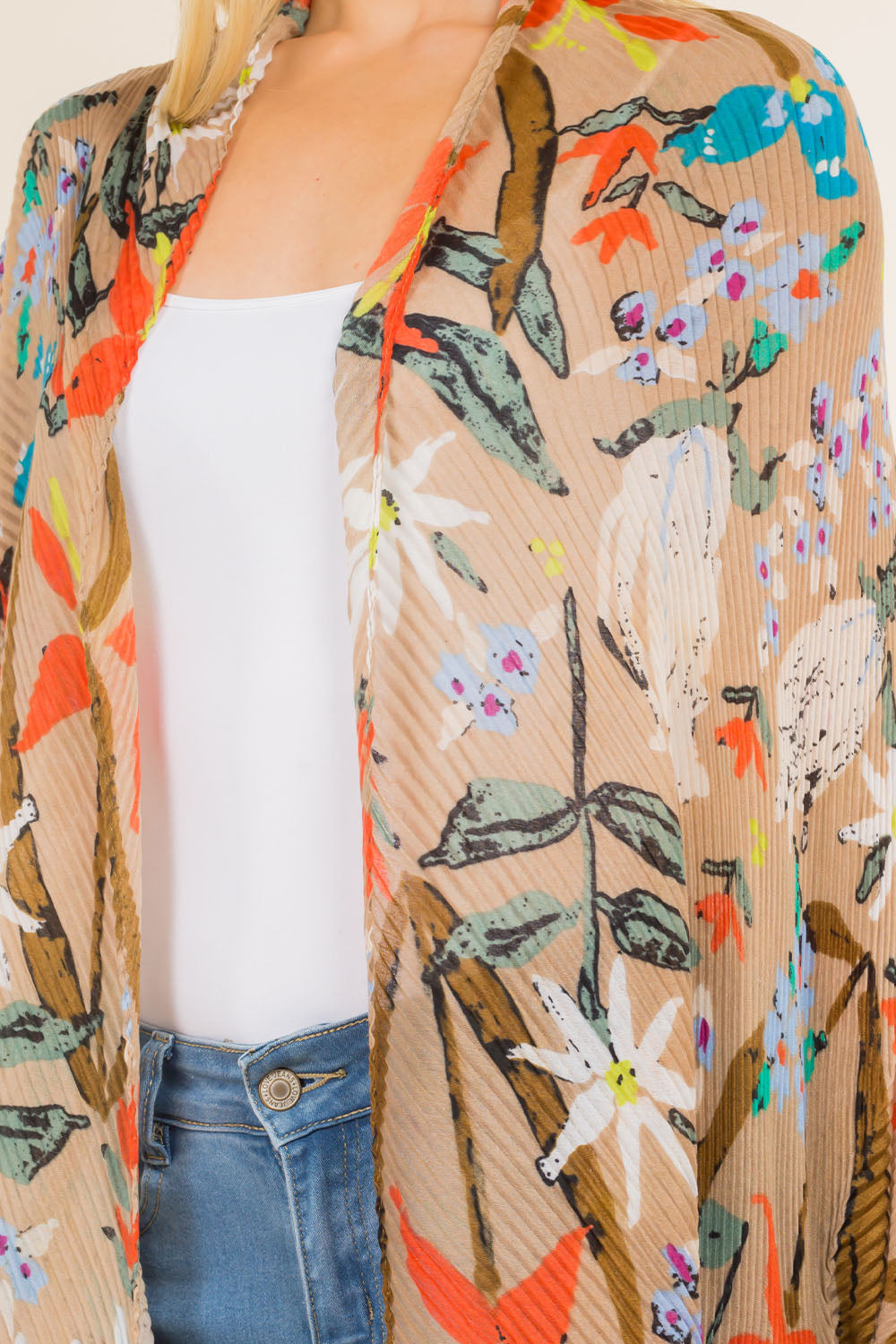 GPO-4131 colorful floral design scarf