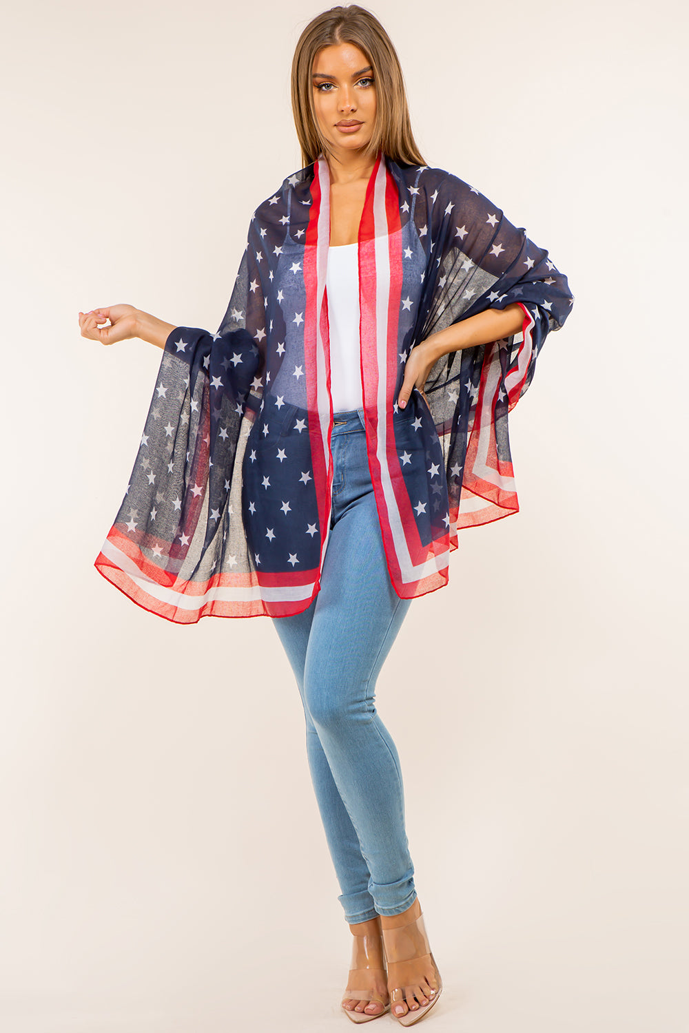 GPO-4132 americana border design scarf