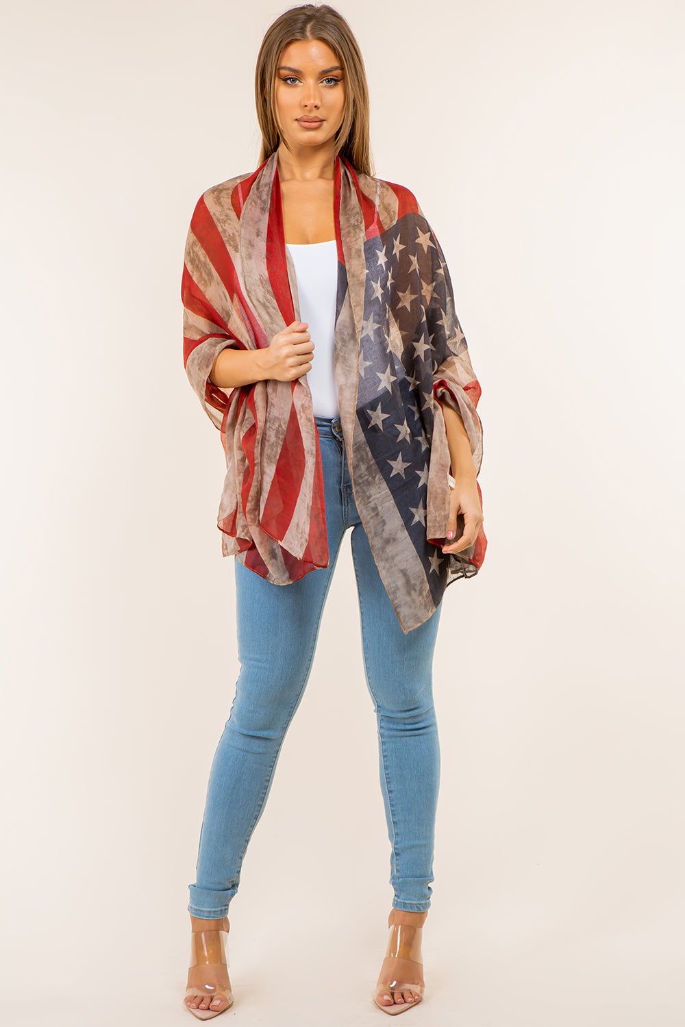 GPO-4134 vintage americana design scarf
