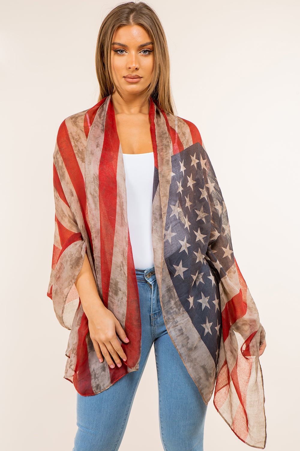 GPO-4134 vintage americana design scarf