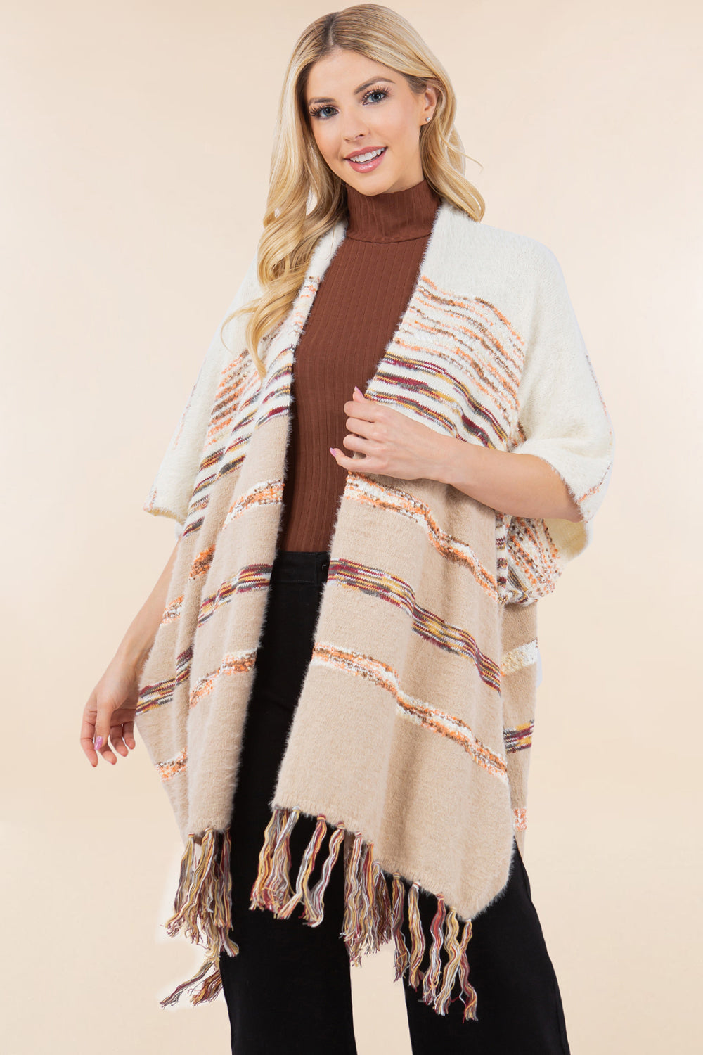 KA-4287 multi yarn kimono