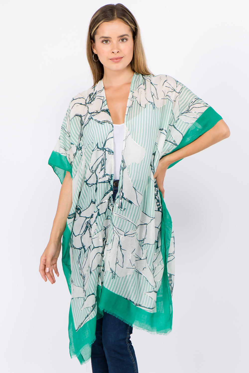 KP-1C02 floral kimono