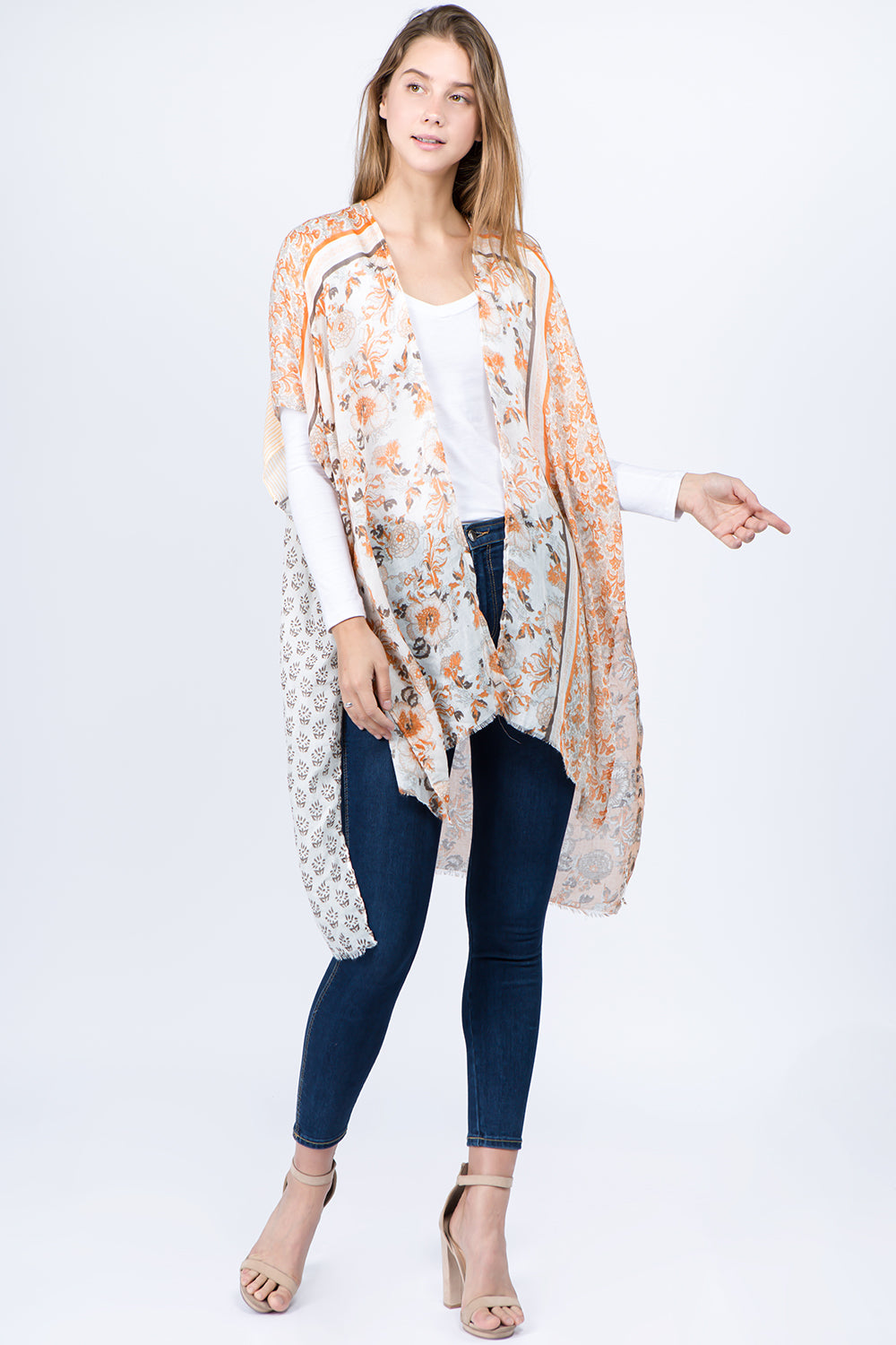 KP-1C51 bright floral kimono