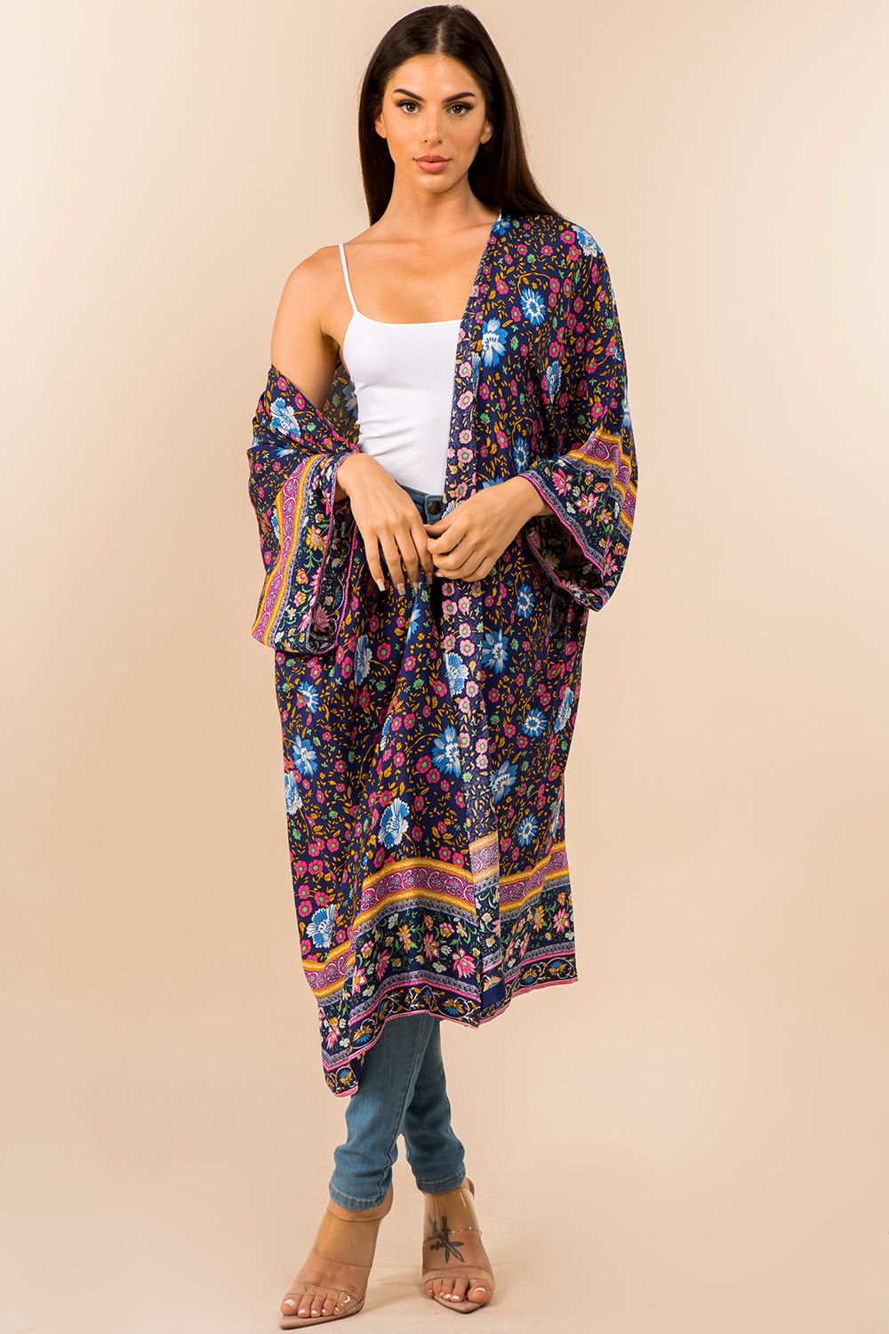 KP-3800 flower garden kimono