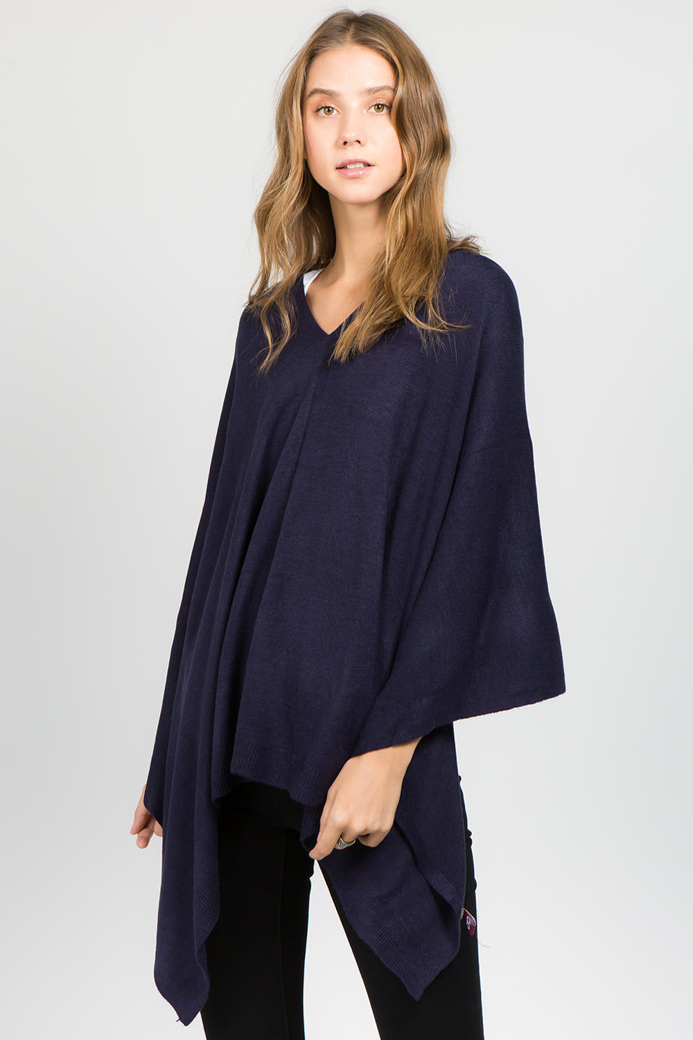 PA8672 solid color poncho
