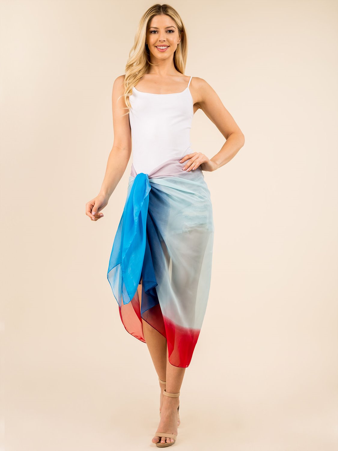 PP-3359 multi color ombre chiffon scarf