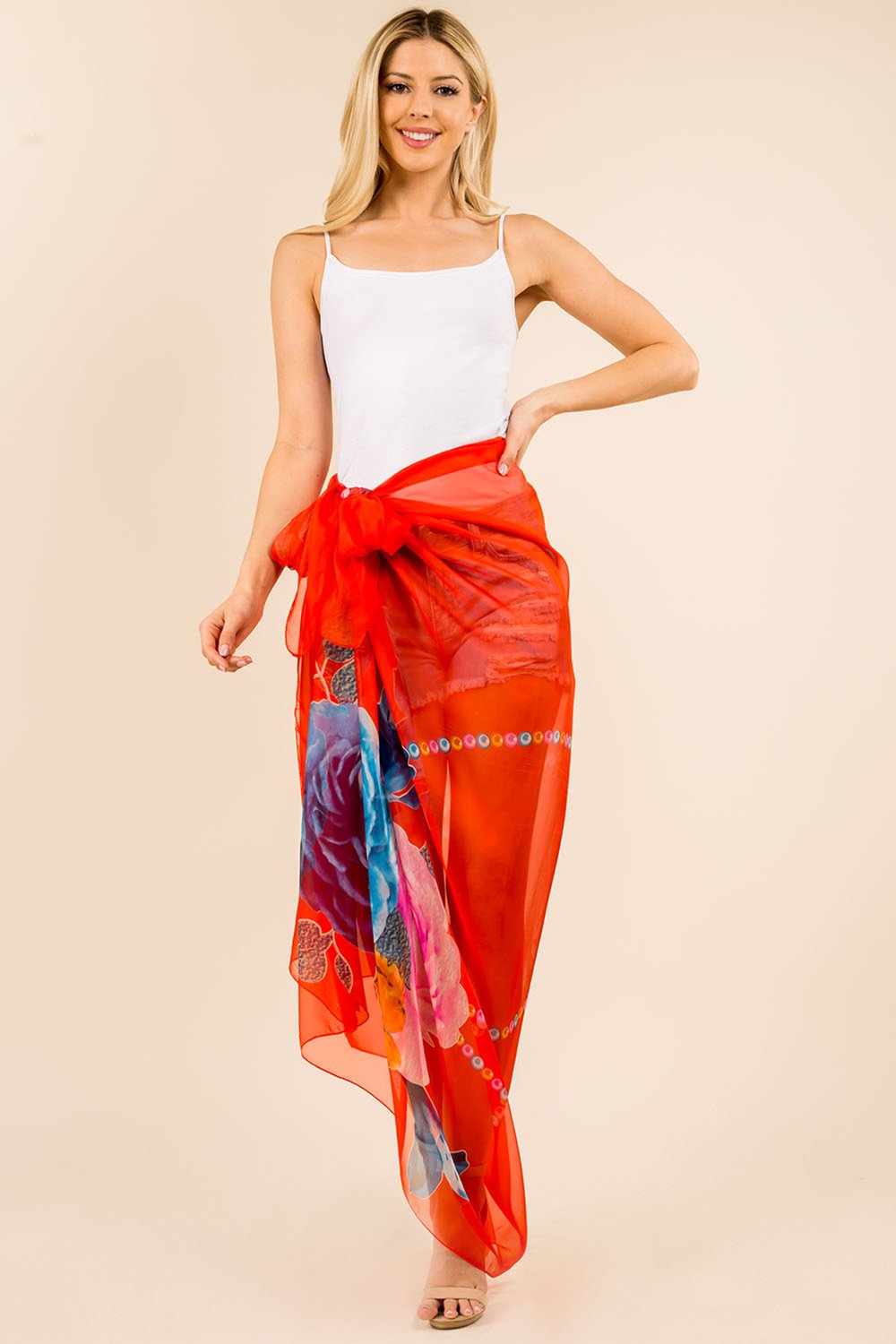 PP-3360 big floral design sarong